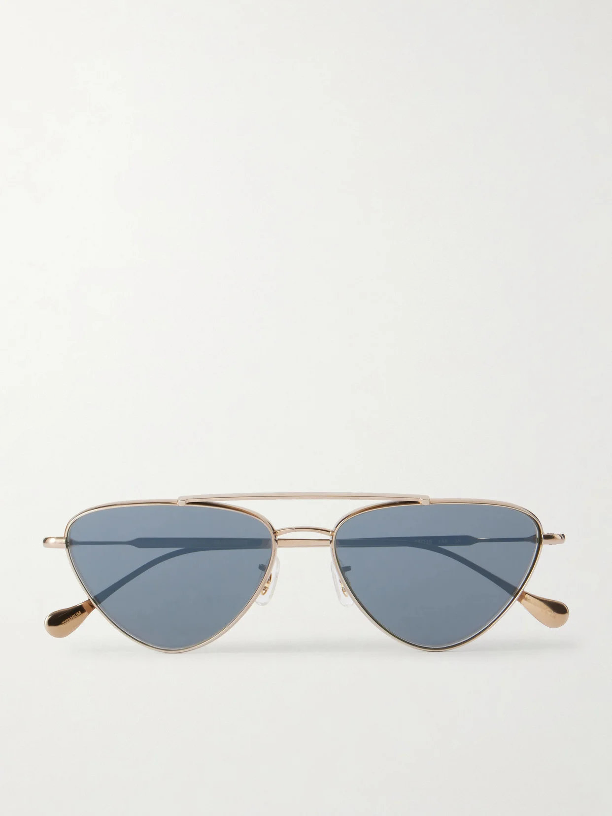 + Jil Sander Aviator-style Gold-tone Titanium Sunglasses - 1