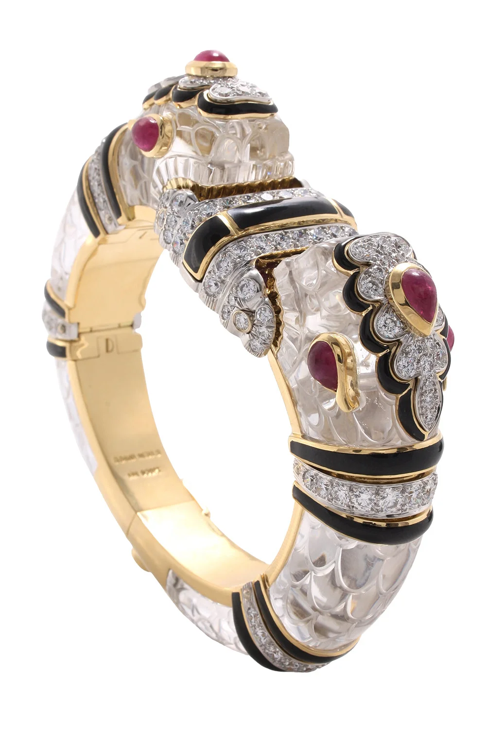 Diamond Ruby Black Small Twin Chimera Couture Bracelet - 1