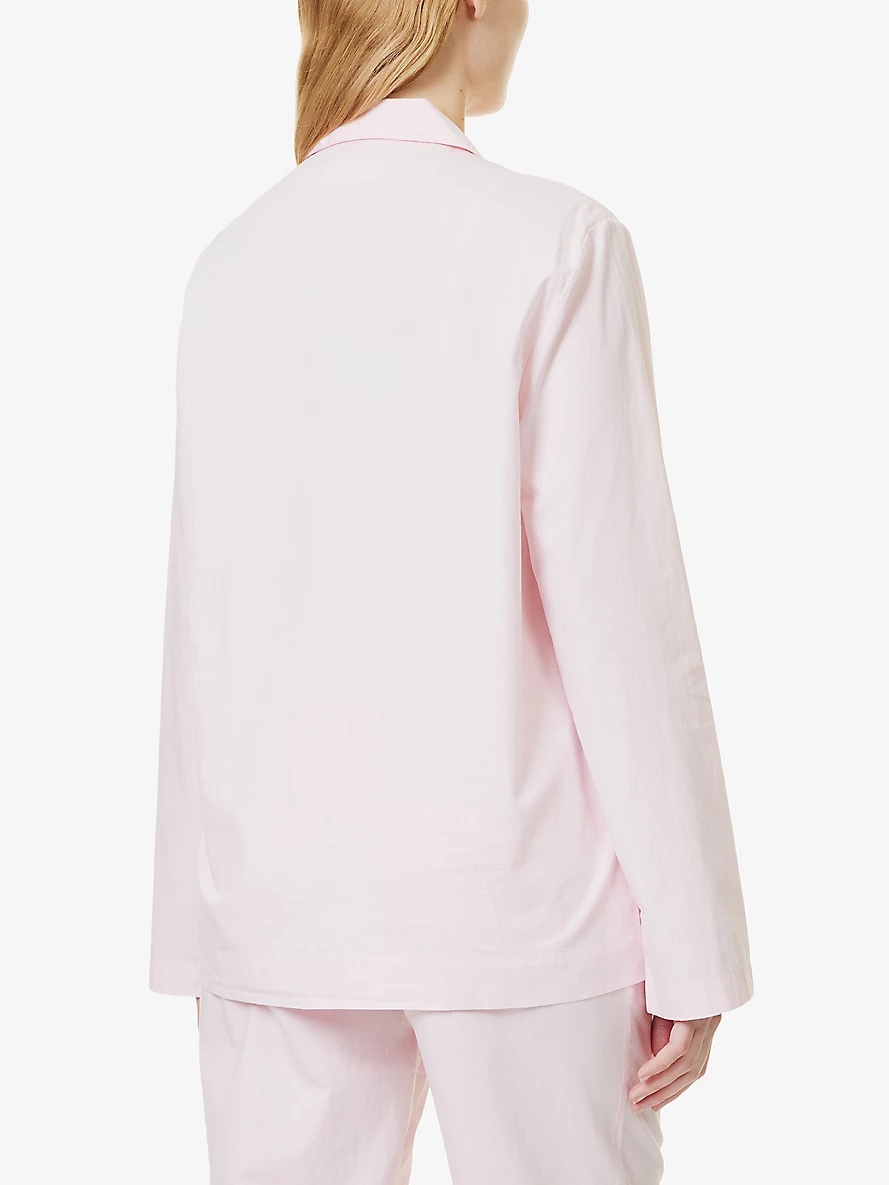 Striped patch-pocket organic-cotton pyjama shirt - 3