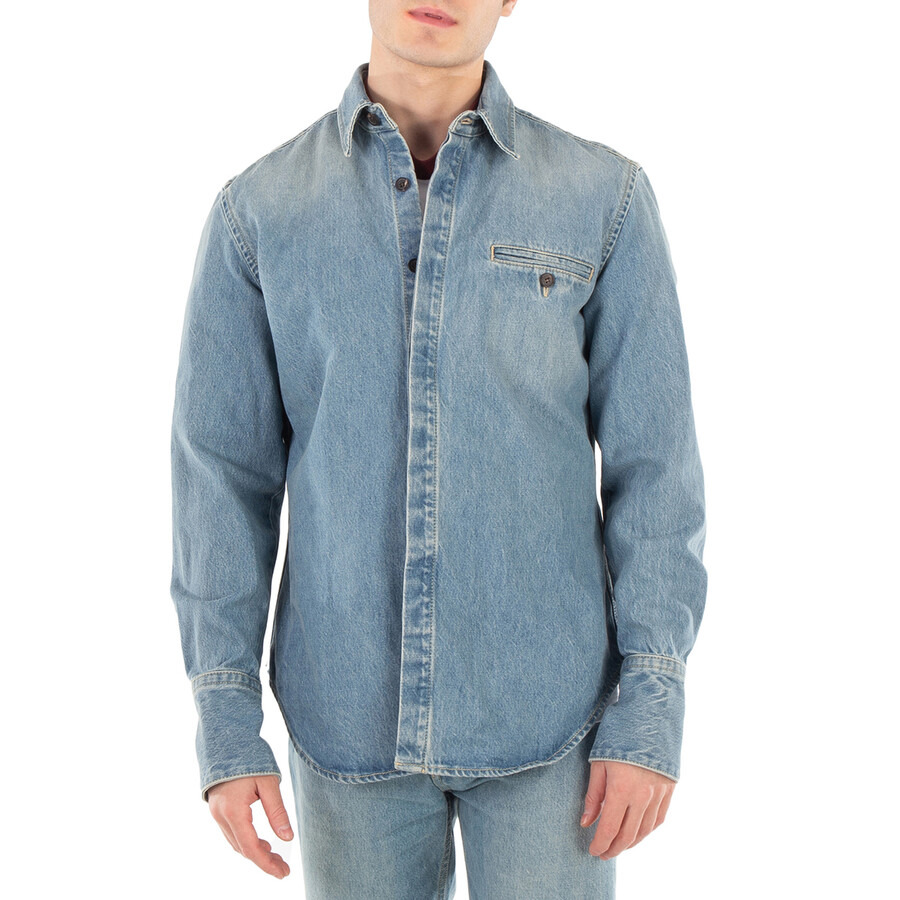 Ferragamo Denim Long Sleeve Shirt - 4