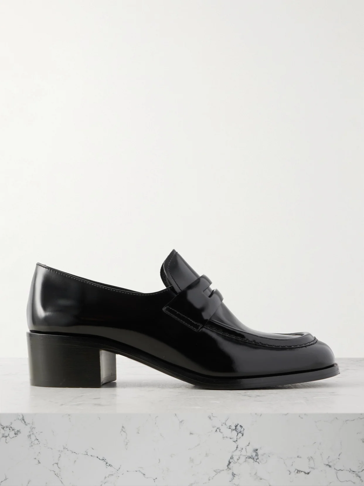 Prudence Glossed-leather Loafers - 1