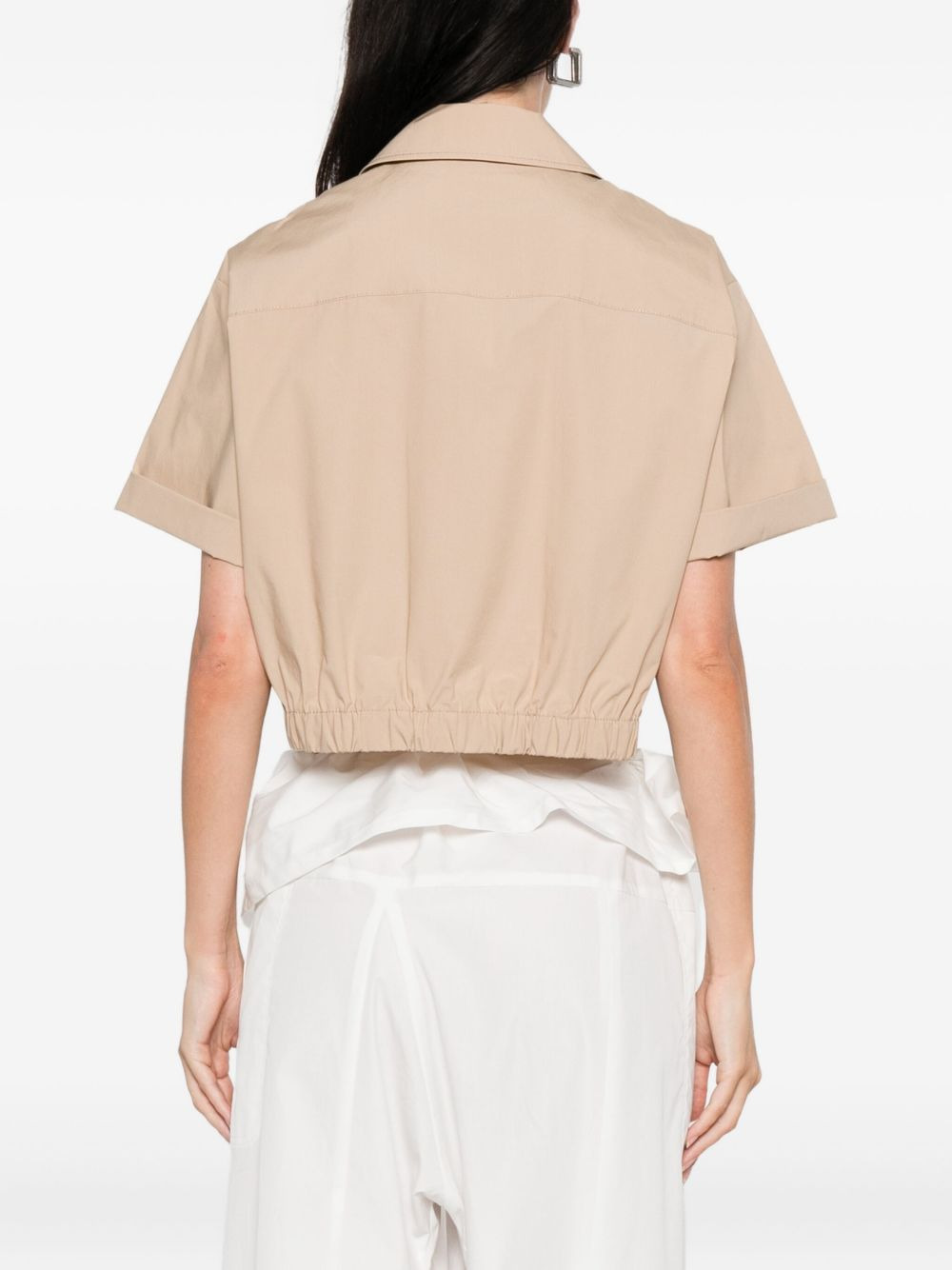 button-fastening flap-pocket shirt - 4
