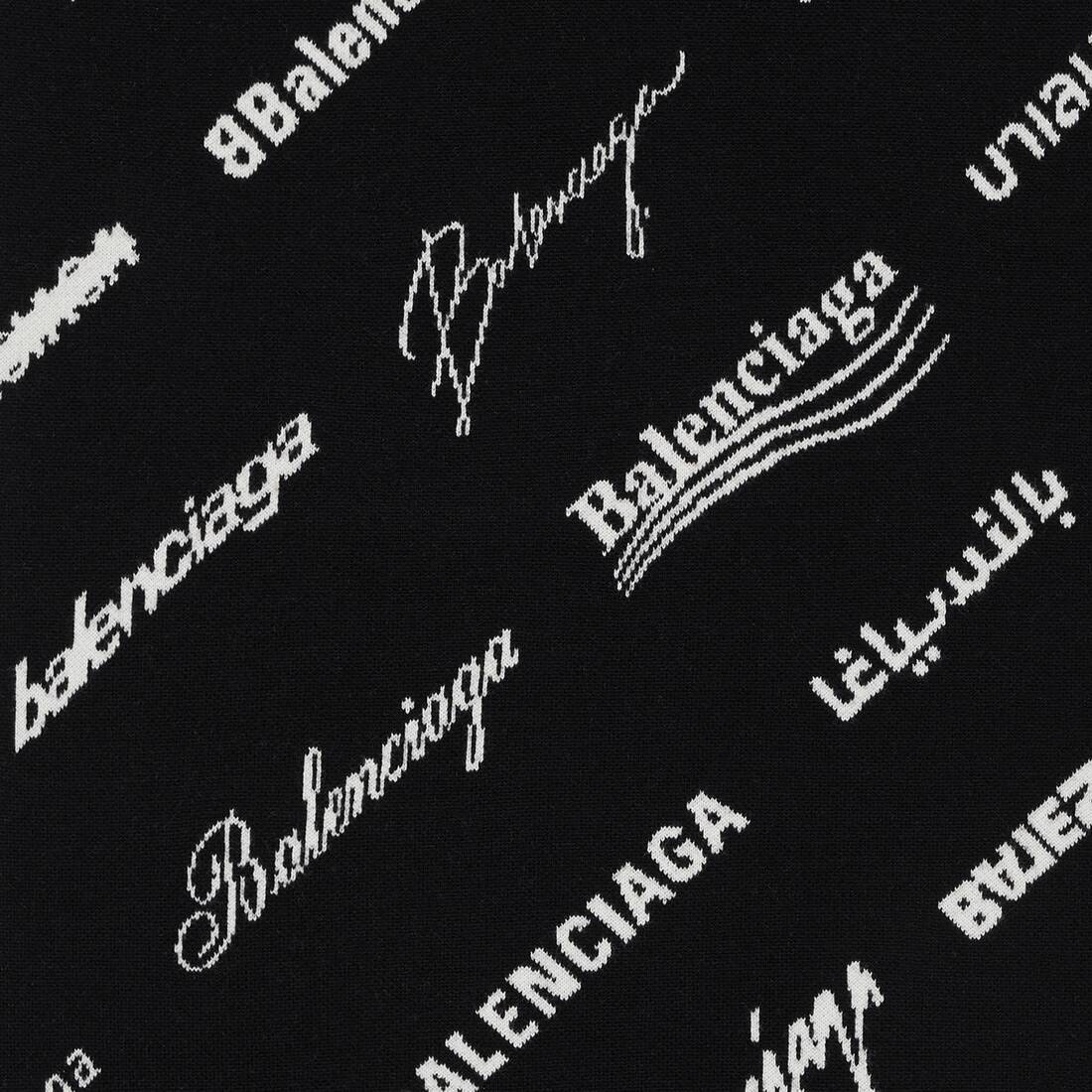 Logomania All Over Scarf in Black - 3