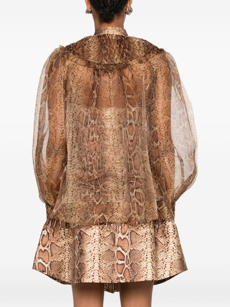 ruffle-trimmed silk shirt 4