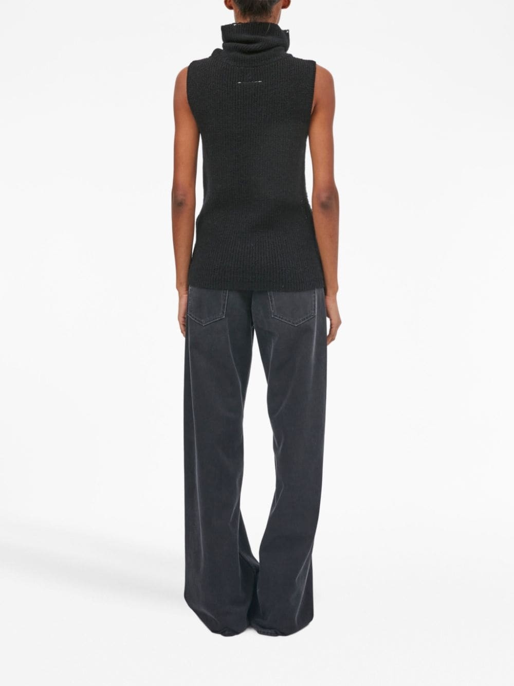 cut-out detailing high-neck top - 4
