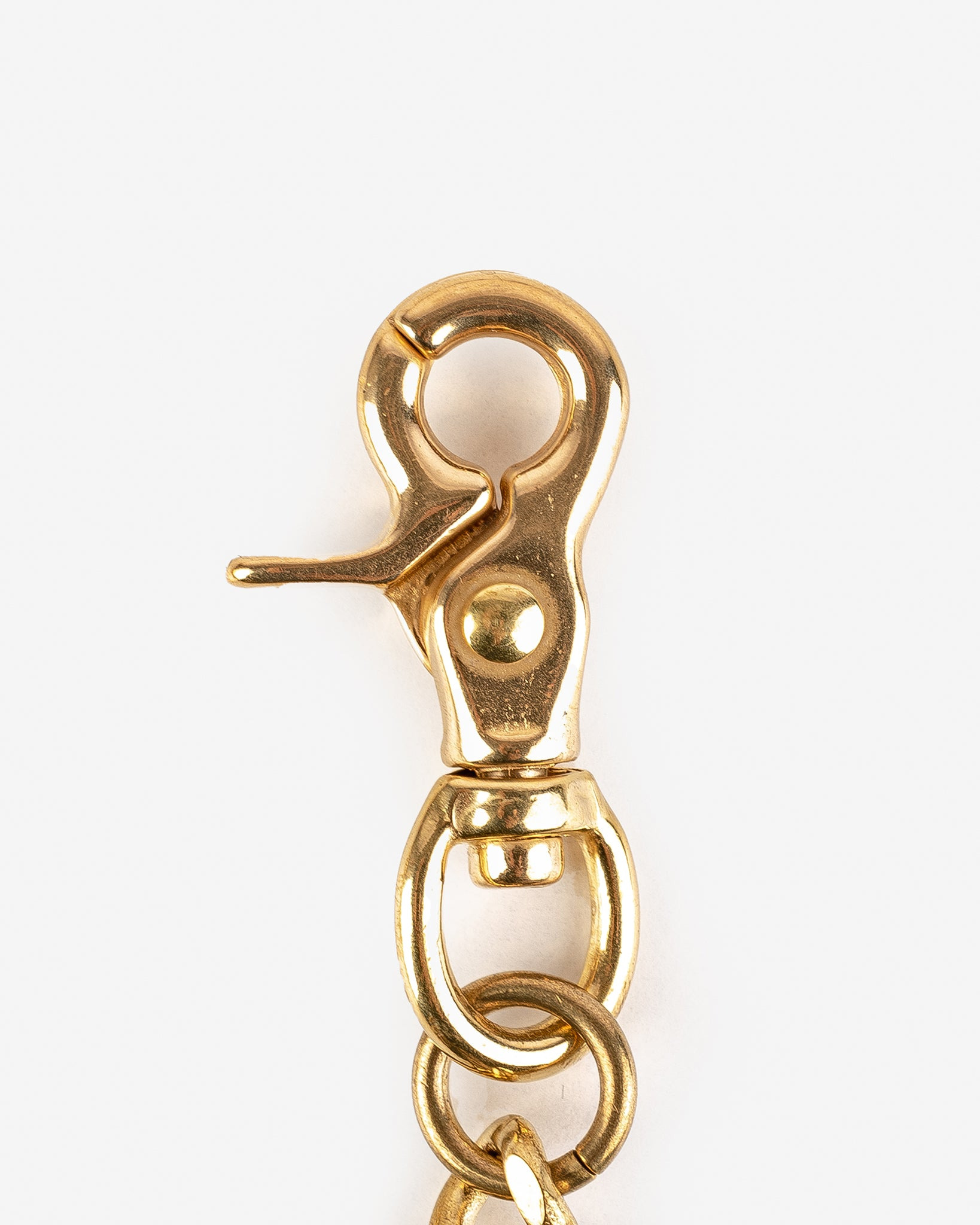 Brass-W15 Wallet Chain with Large Clip and Keyring - Brass - 2