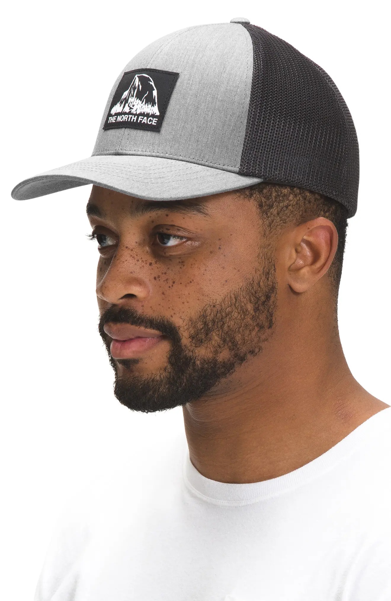 Truckee Fitted Trucker Hat in Tnf Med Grey Heather/Black - 3