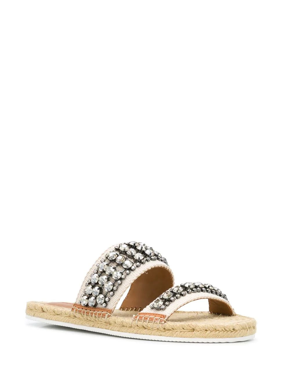 crystal-embellished slide sandals - 2