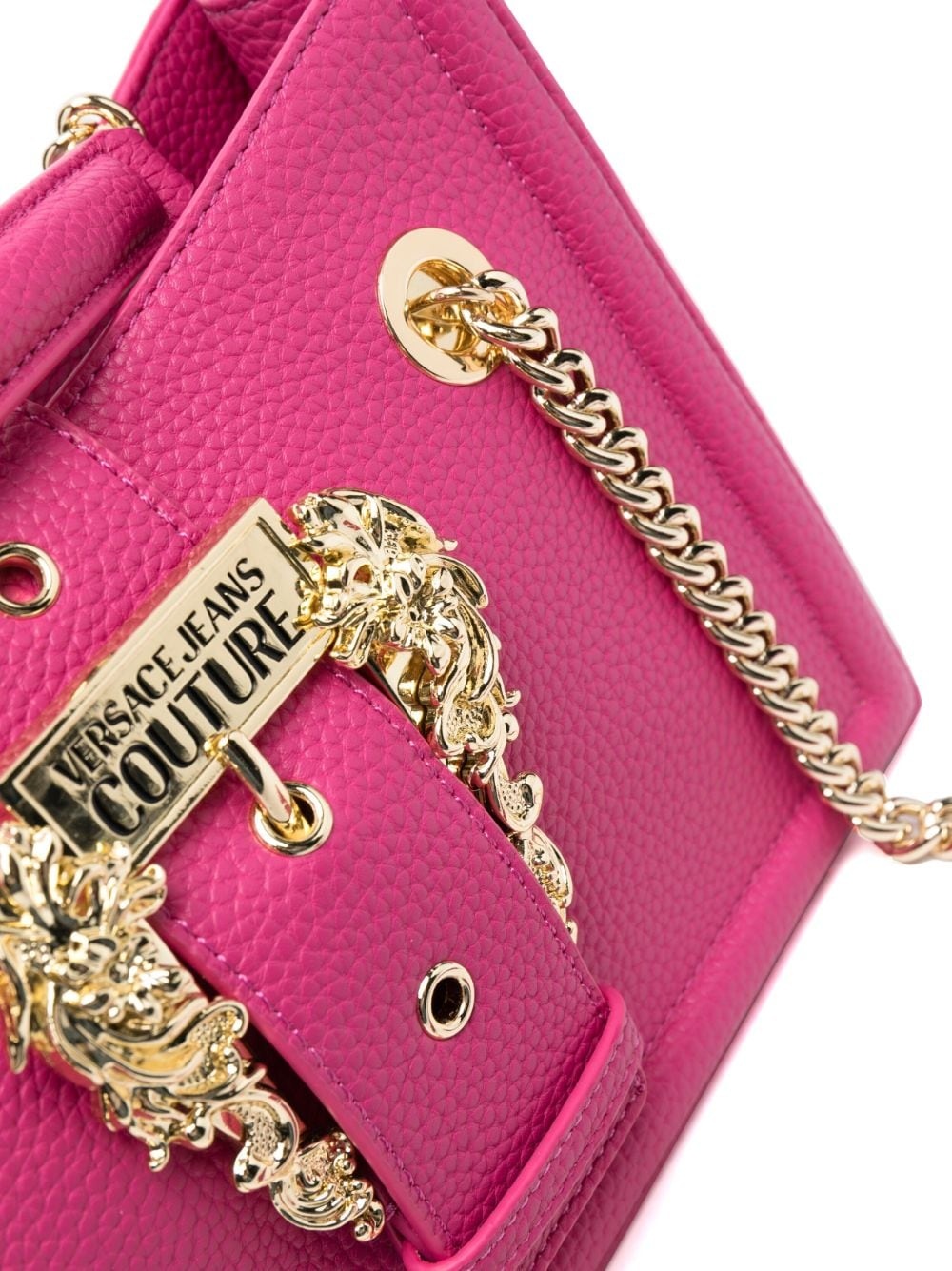 logo-engraved buckle shoulder bag - 5