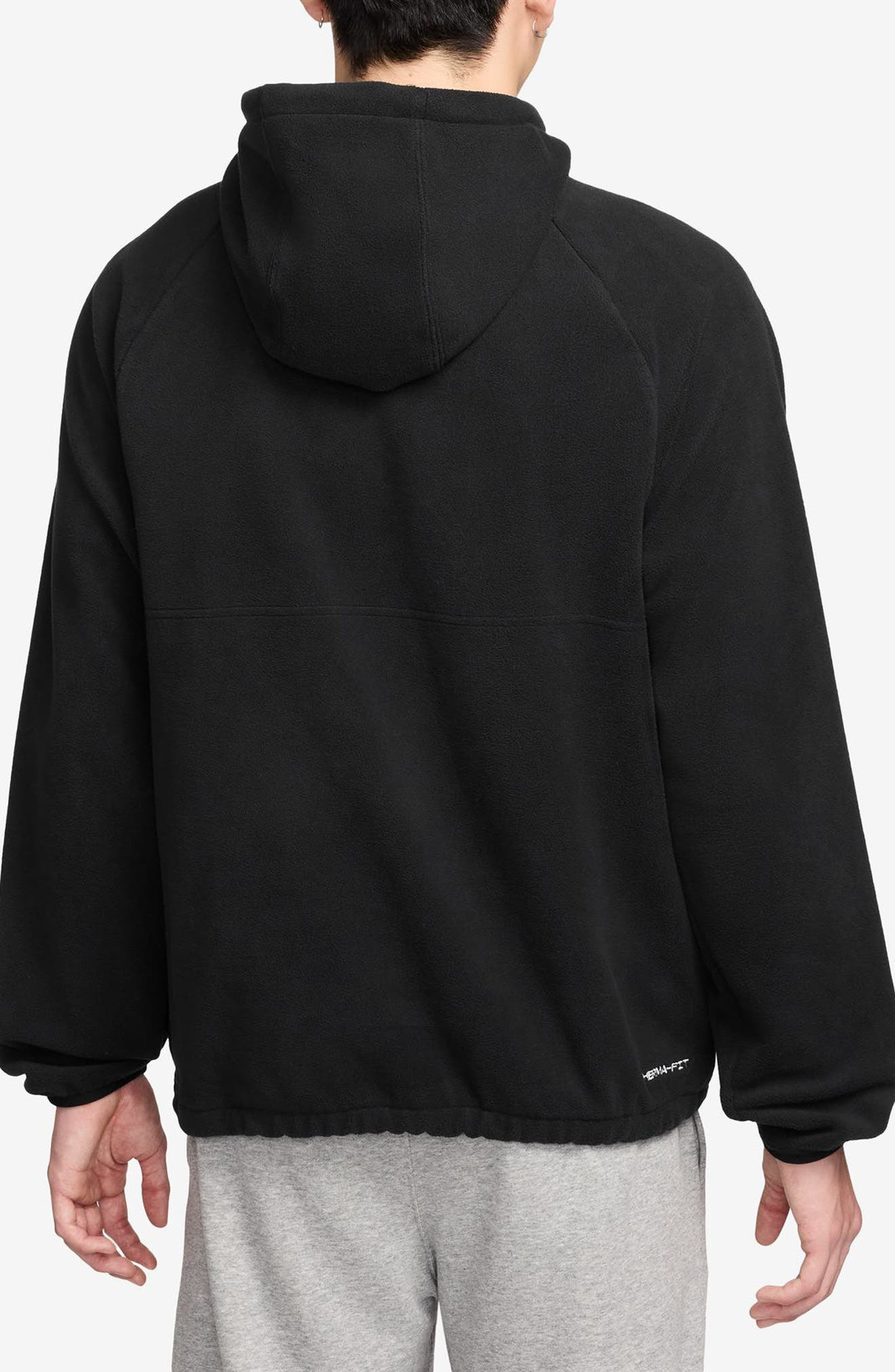 Nike Club Fleece Hoodie Sweatshirt in Black/White at Nordstrom - 2