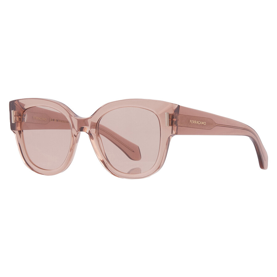 Ferragamo Pink Oval Ladies Sunglasses SF2007S 260 51 - 2