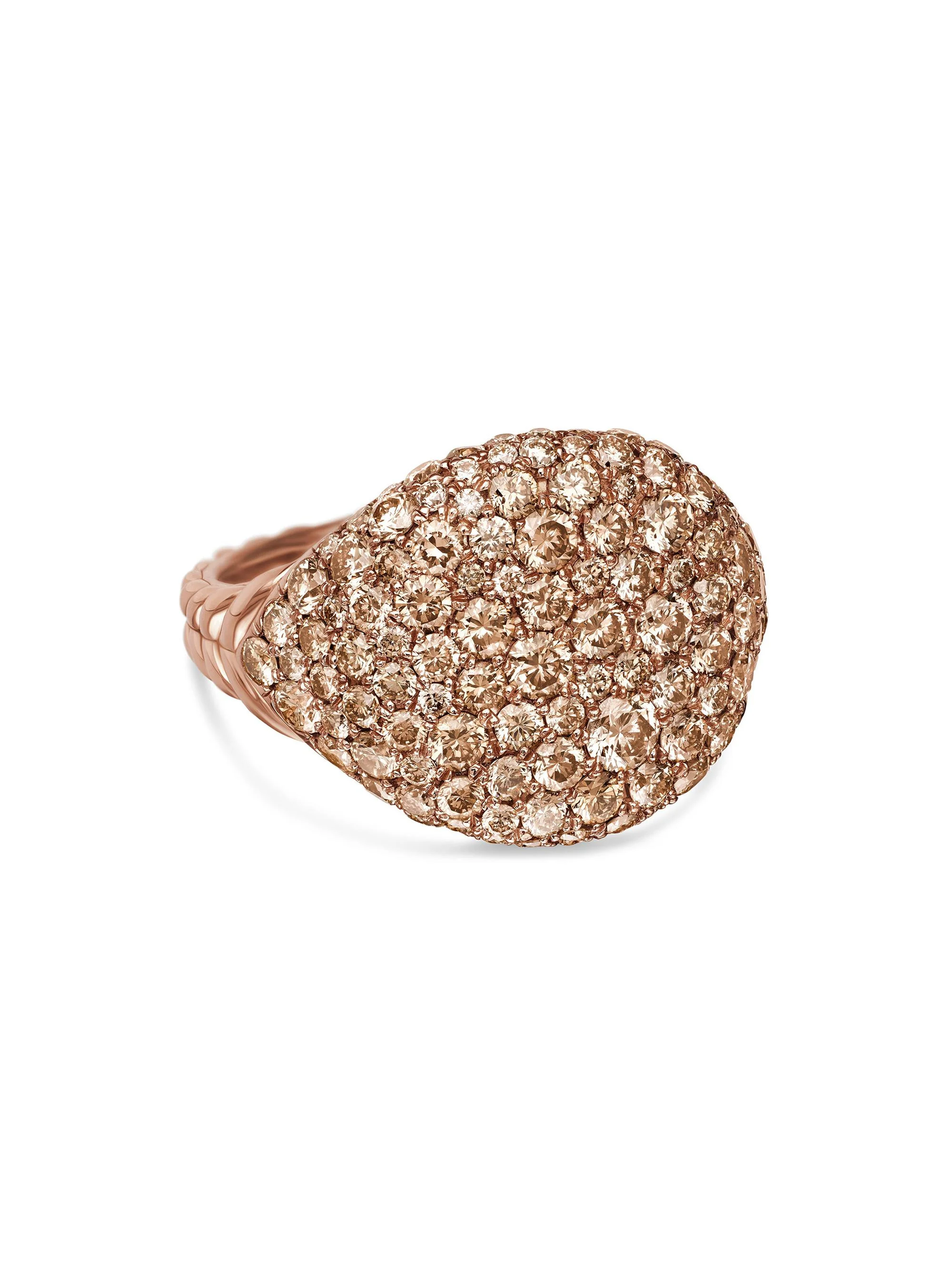 Women's Chevron Pinky Ring in 18K Rose Gold - Rose Gold - 1