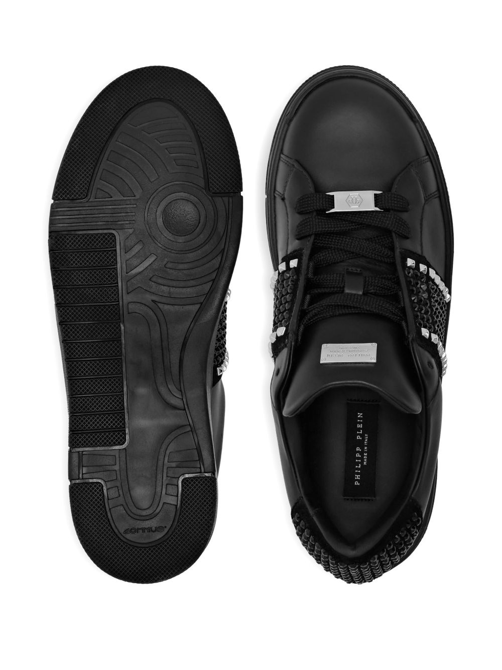 Strass Studs leather sneakers - 3