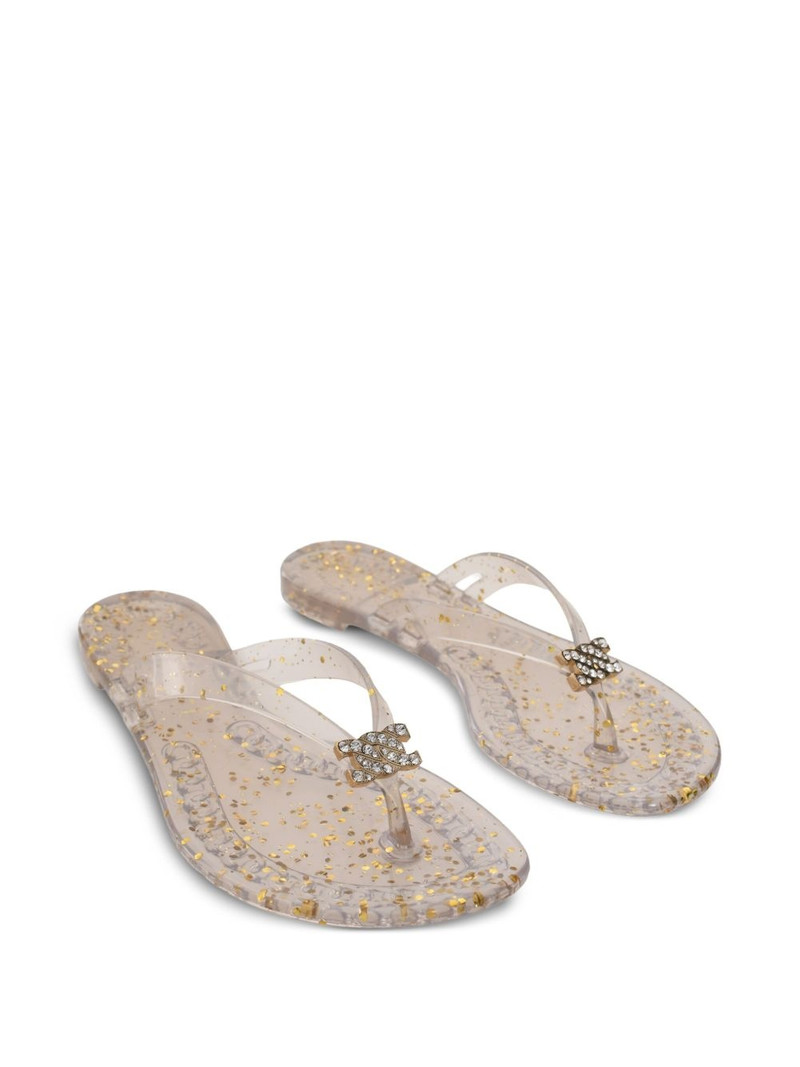 CASADEI glitter-detail flip flops outlook