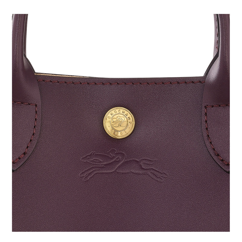 Épure XS Tote bag Eggplant - Leather 3