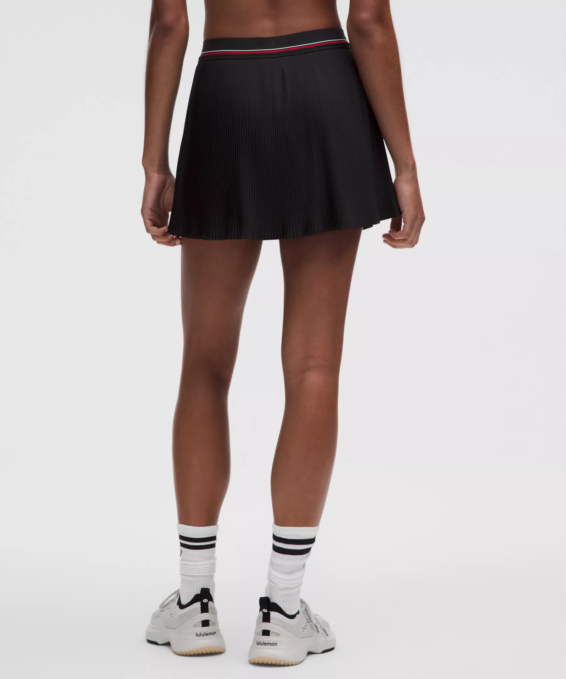 Logo-Waist Micro-Pleat Mid-Rise Tennis Skirt *Long - 3