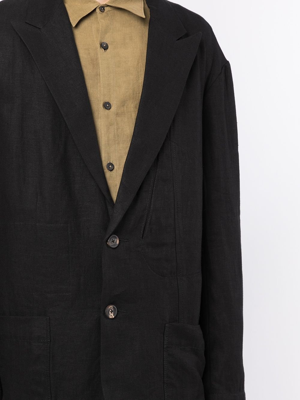 peak-lapel single-breasted jacket - 5