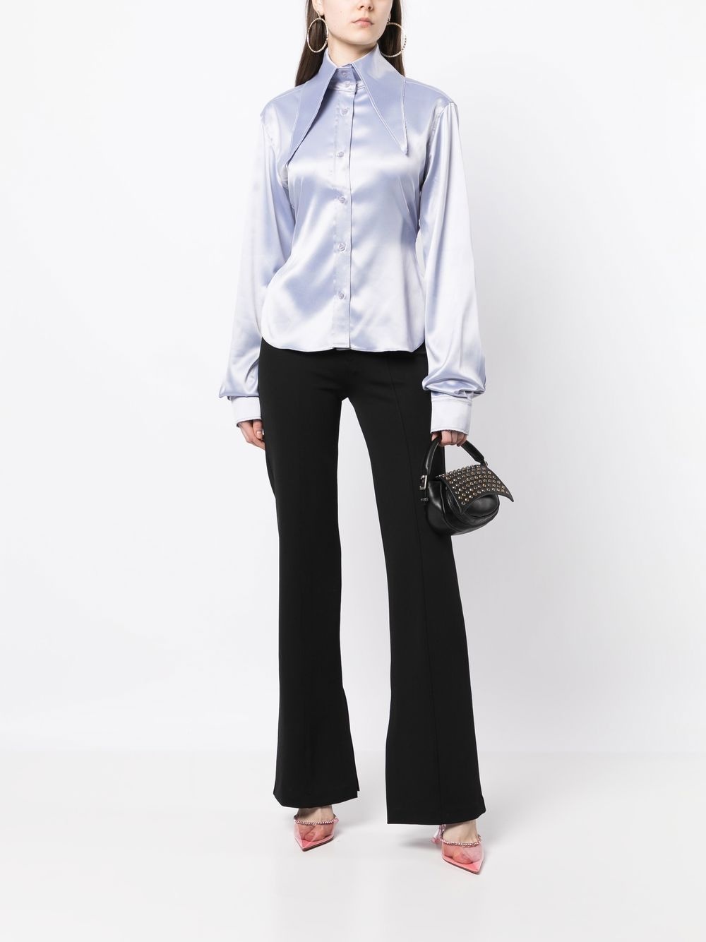 Ione oversize-collar shirt - 2