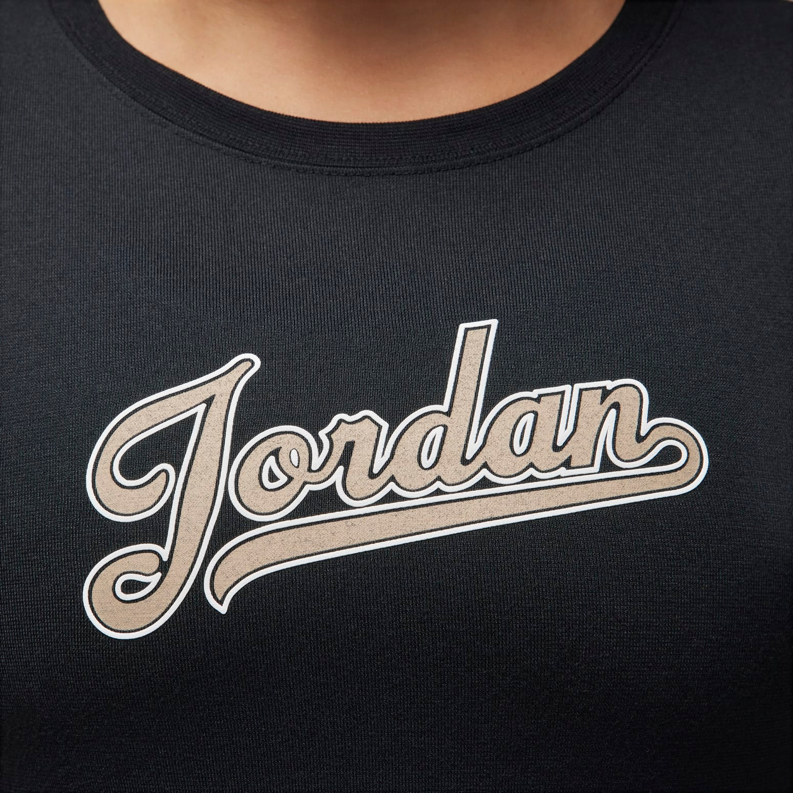 (WMNS) Air Jordan Slim Fit T-Shirt 'Black' FN5390-010 - 3