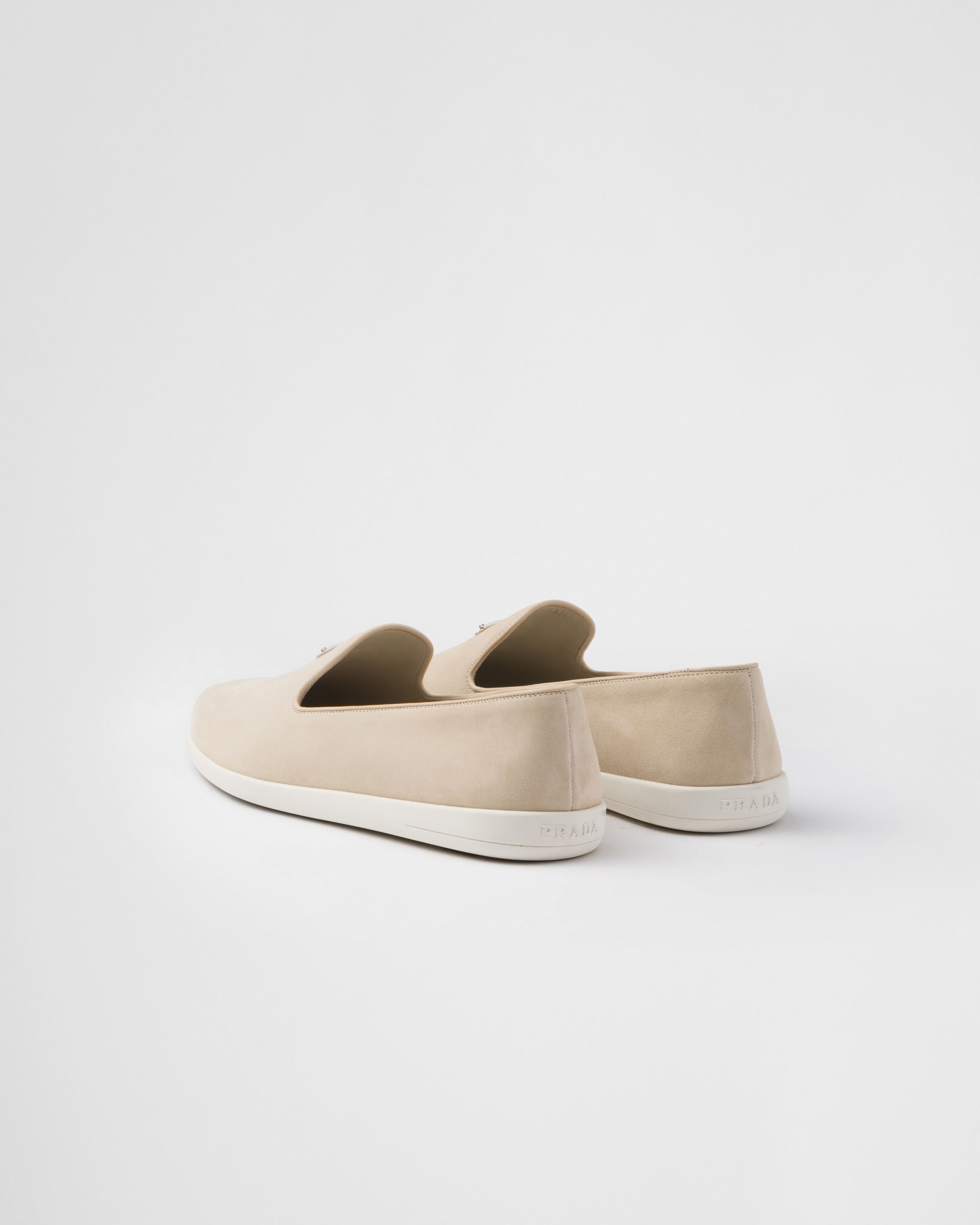 Suede calf leather slip-ons - 5