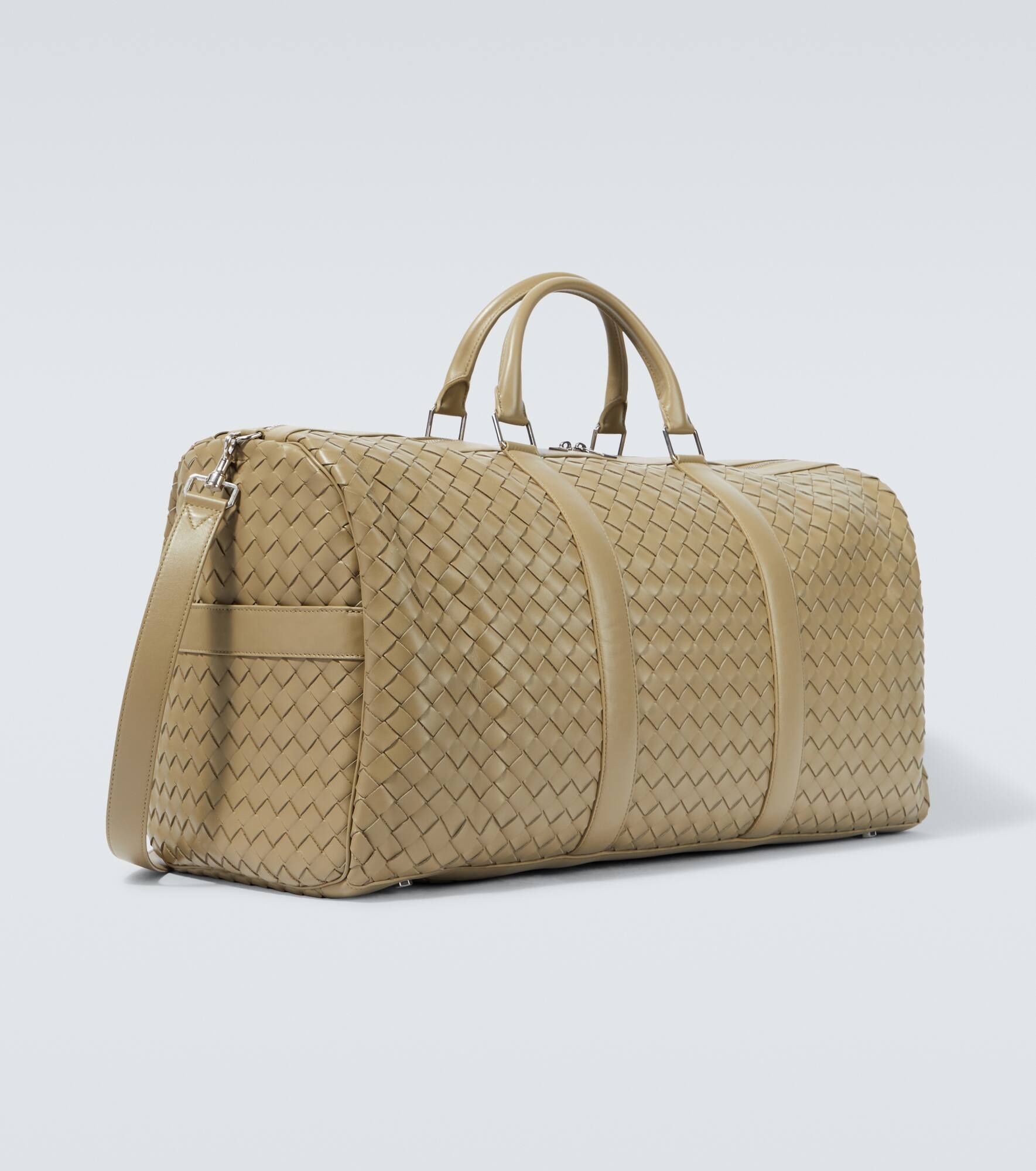 Intrecciato leather duffle bag - 5