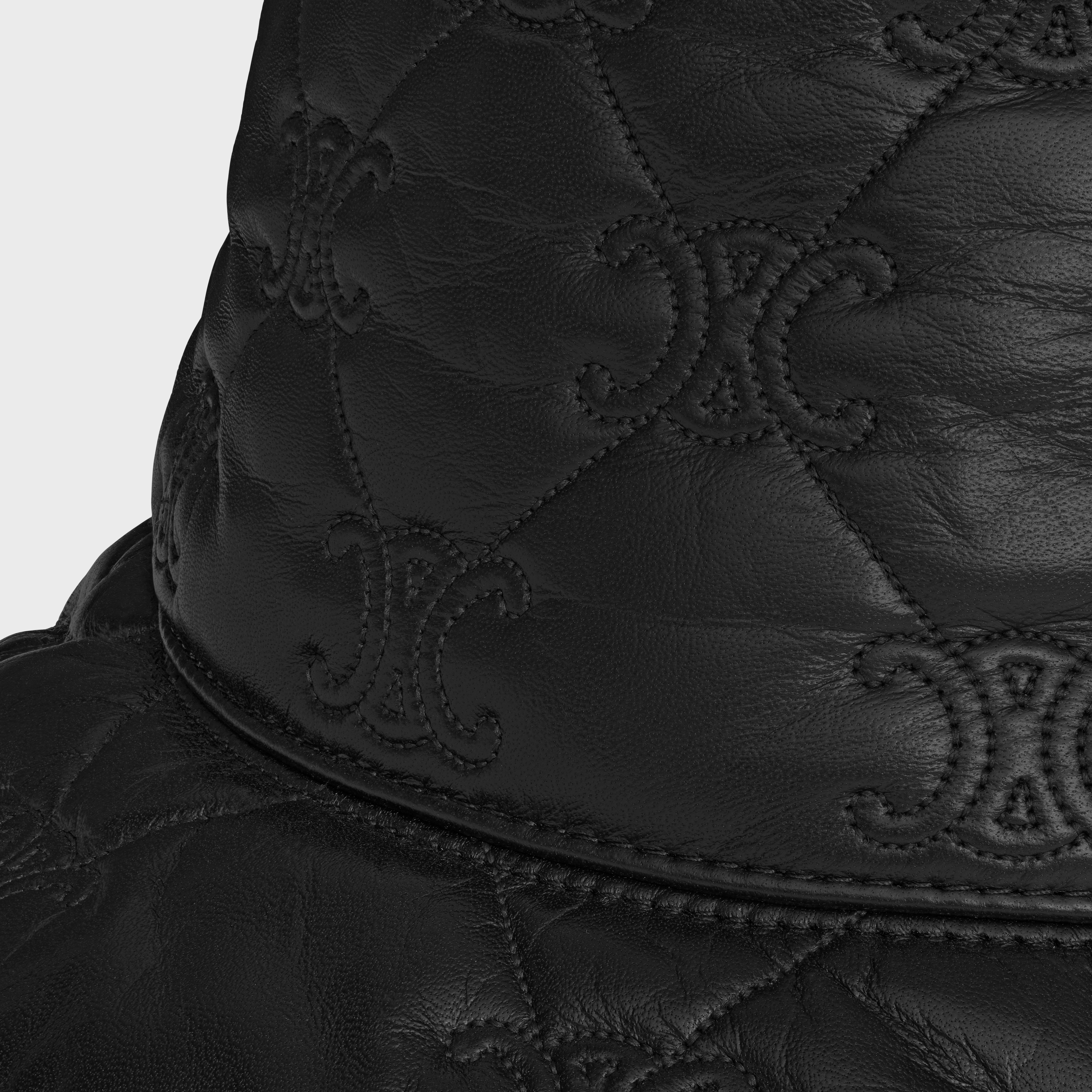 triomphe quilted bucket hat in soft lambskin - 3