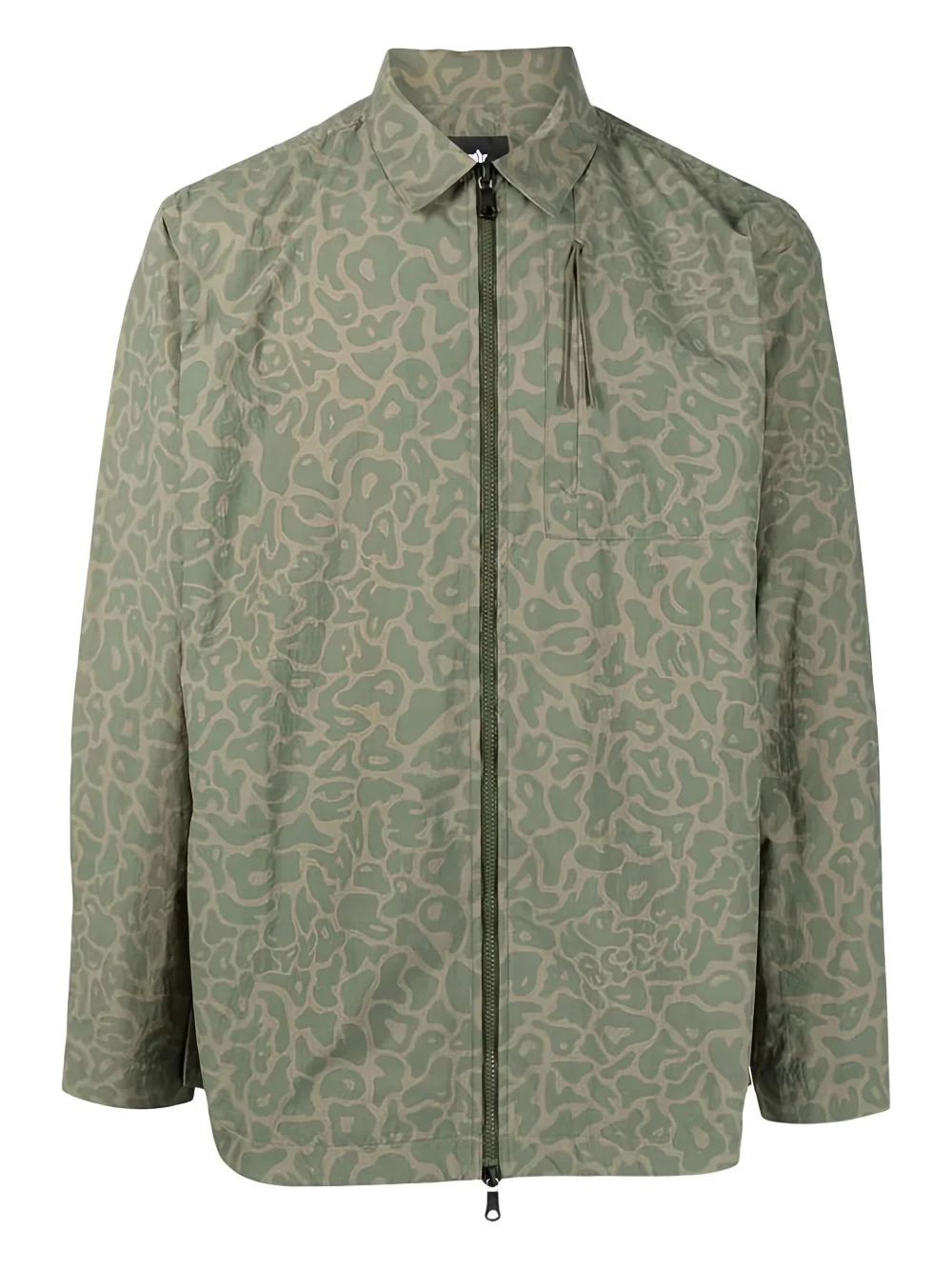 geometric-print shirt jacket - 1