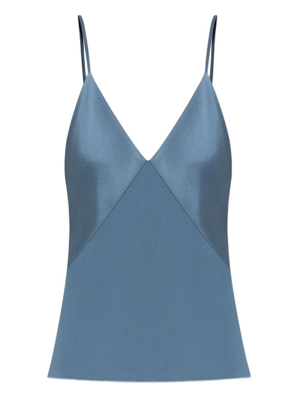 satin-panelled top - 1