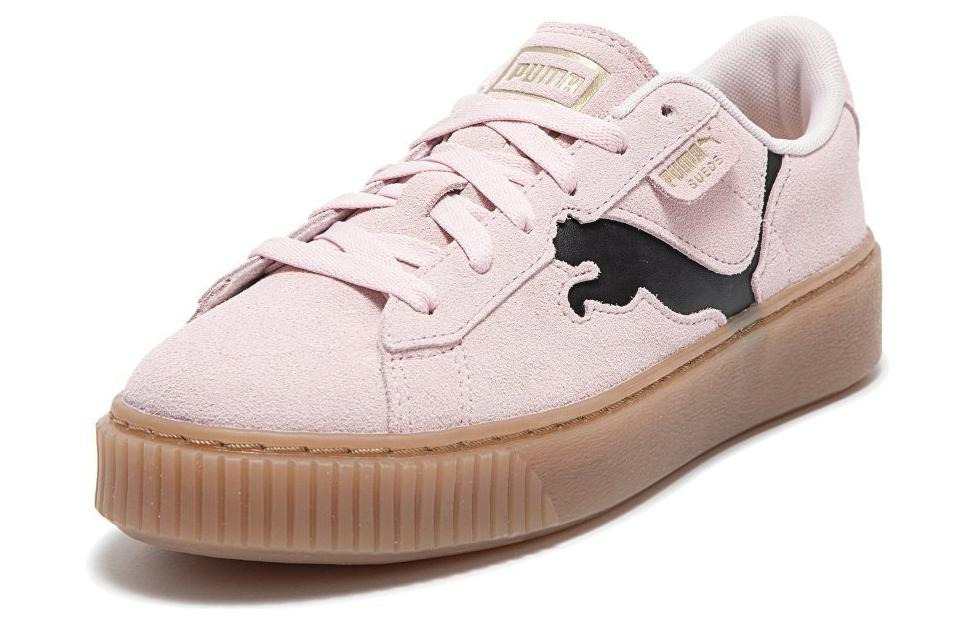 (WMNS) PUMA Suede Platform Shoes 'Pink Black Gum' 397233-05 - 4