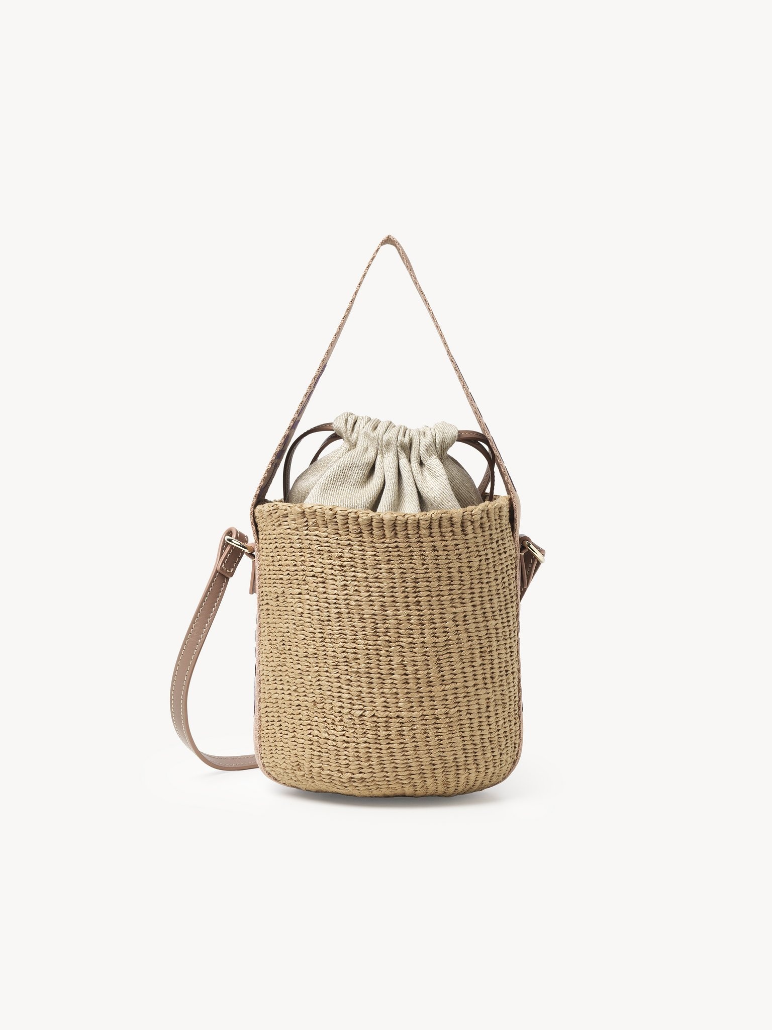 SMALL WOODY BASKET IN NATURAL FIBERS - 3