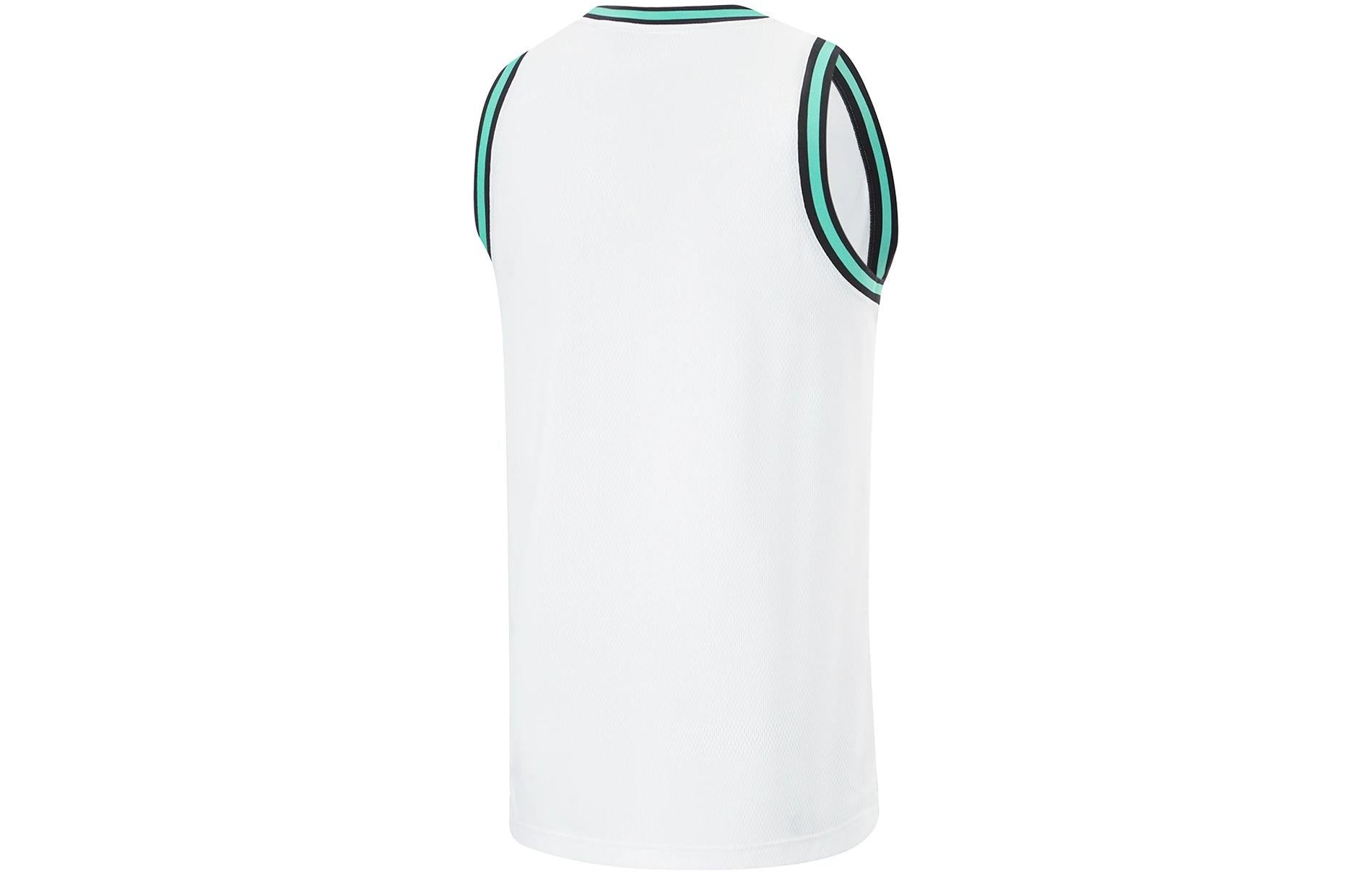 Li-Ning CBA Logo Basketball Suit 'White Green' AATU019-7 - 4