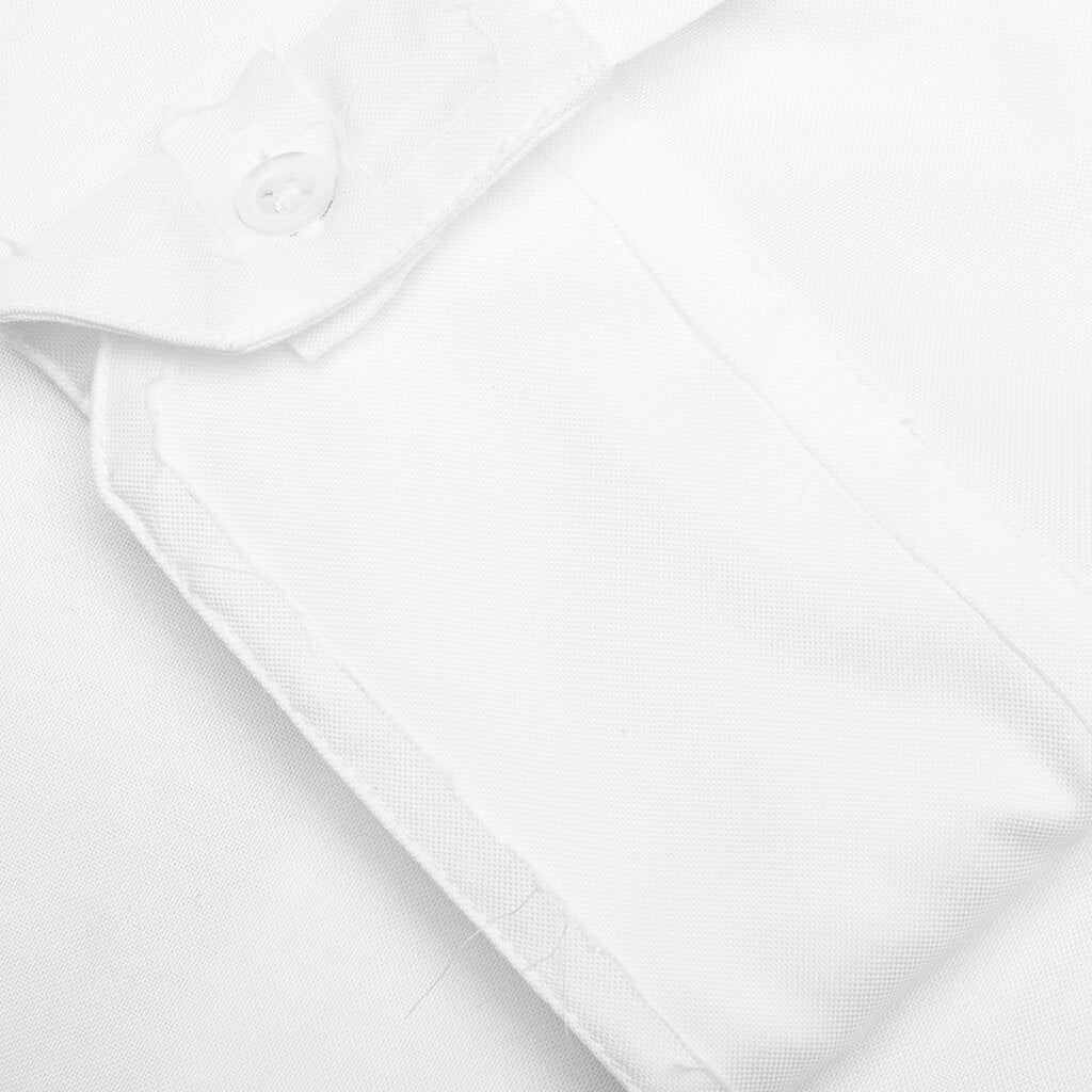 MAISON MARGIELA LONG COTTON SHIRT - WHITE - 4