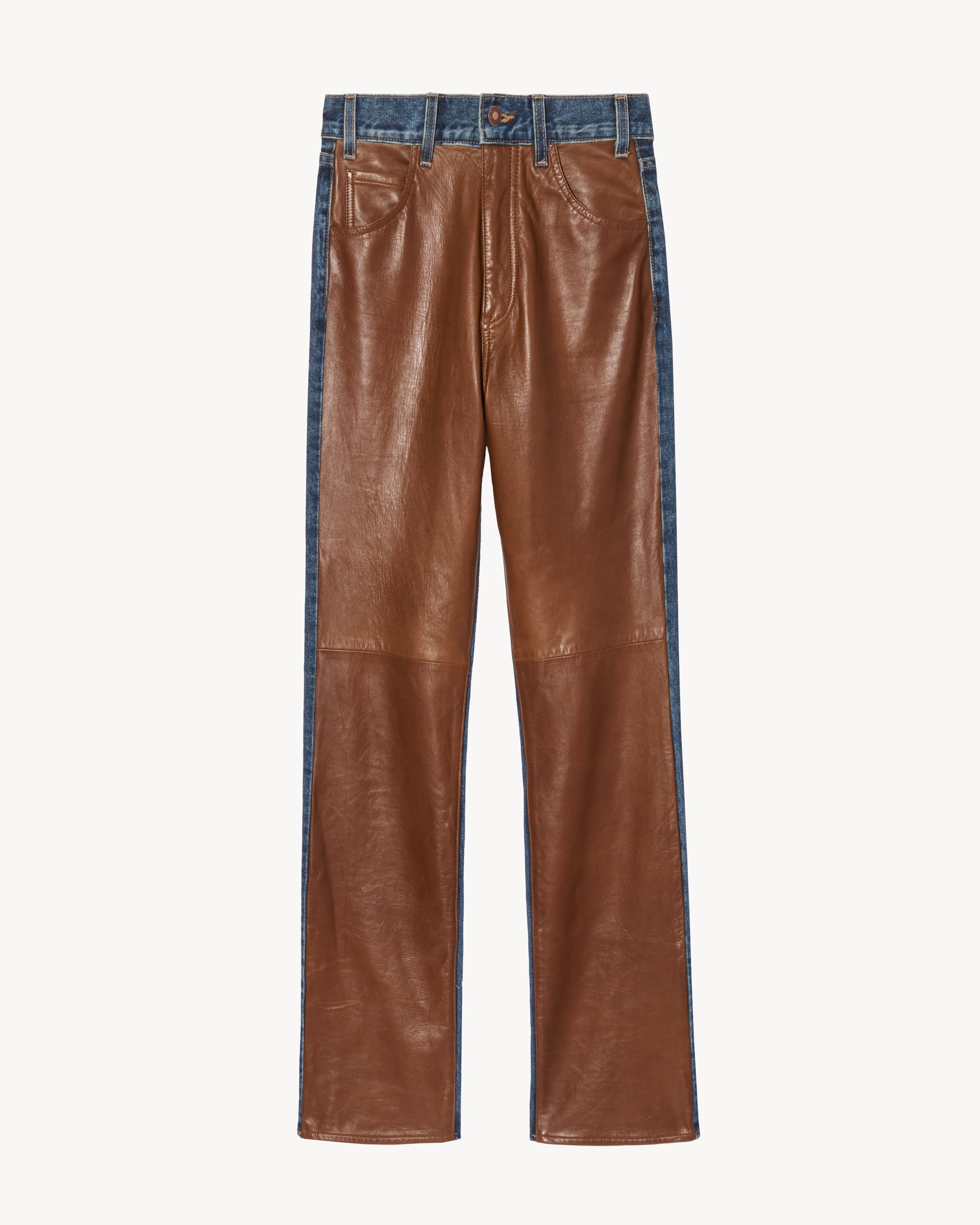 LIMITED EXCLUSIVE | JOAN LEATHER COMBO JEAN - 1