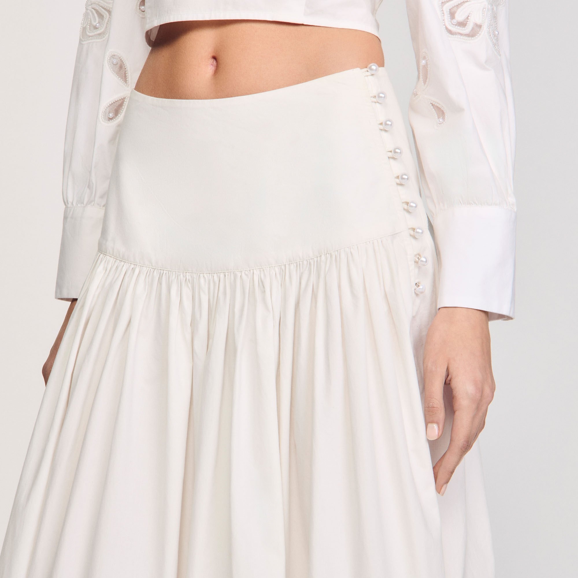 MAXI POPLIN SKIRT - 3