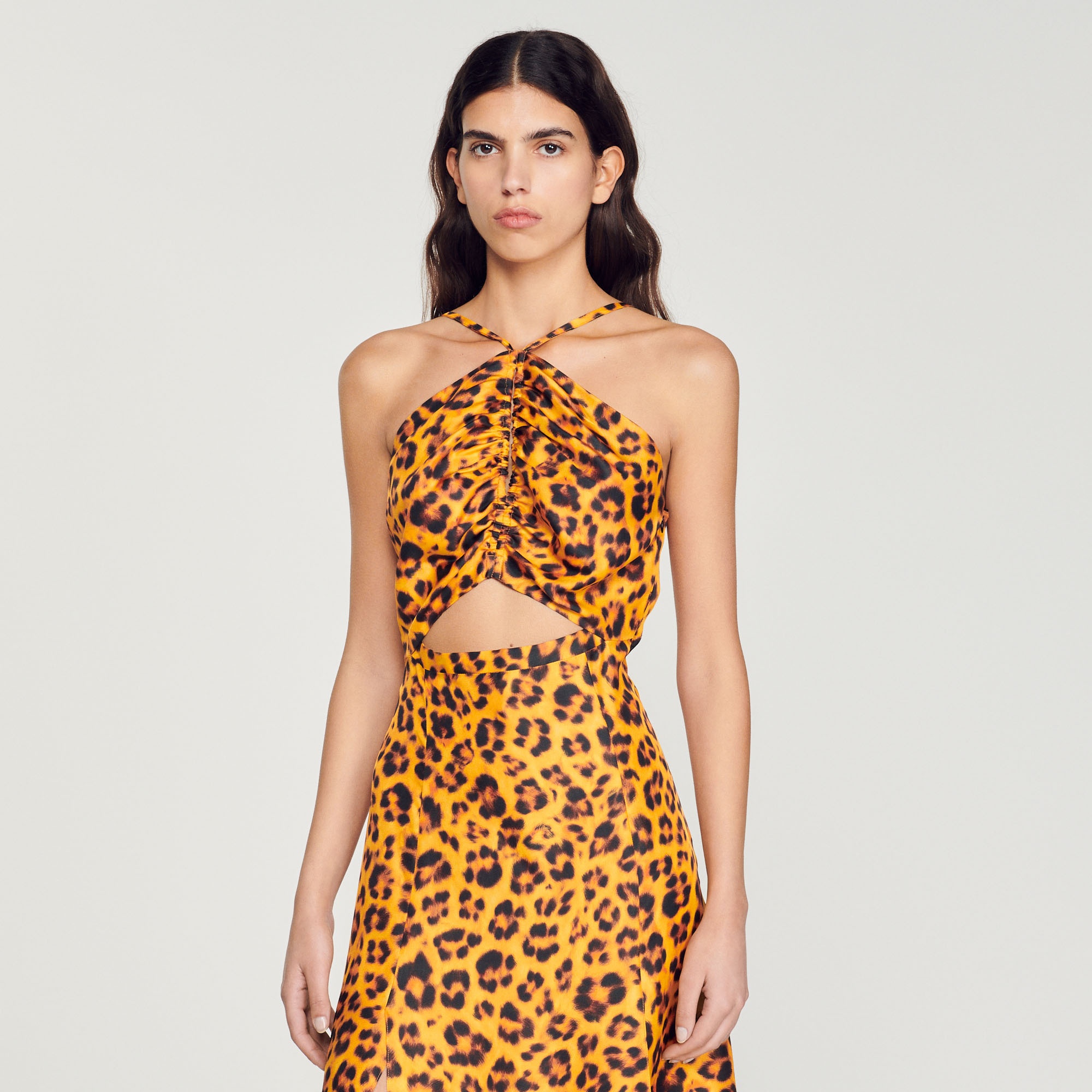 Long leopard print dress - 5
