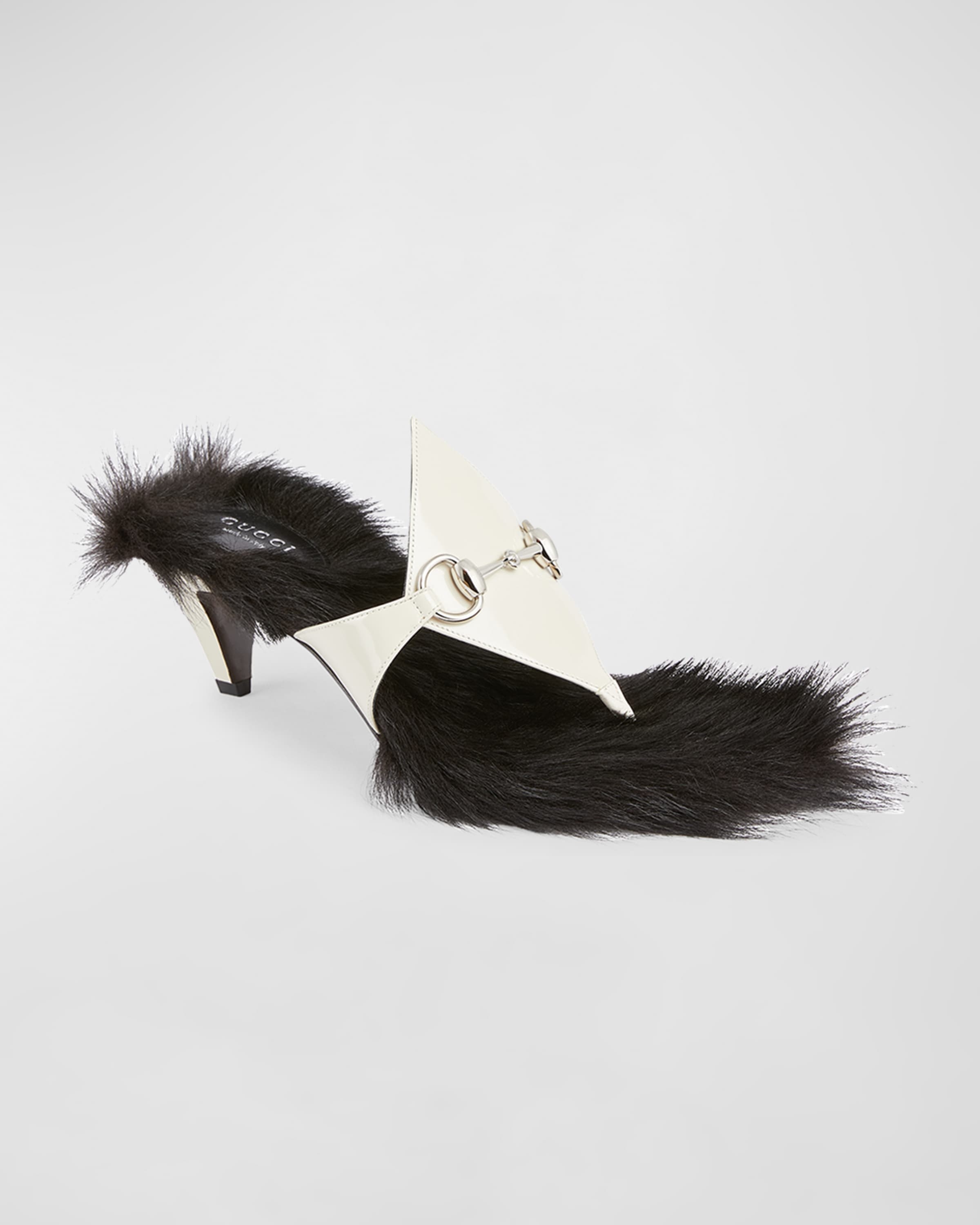 Mariame Faux Fur Bit Thong Sandals - 2
