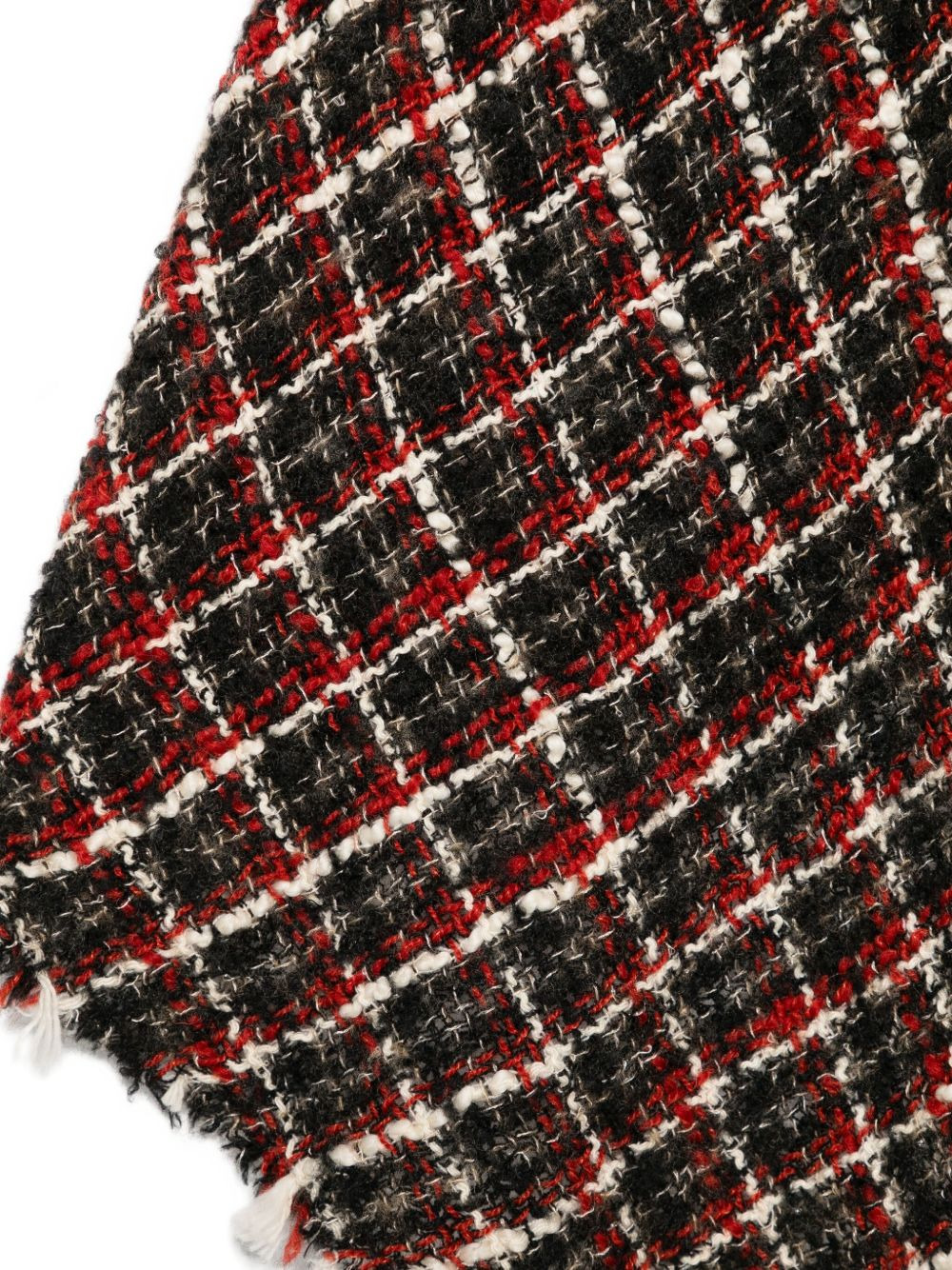 frayed plaid scarf - 3