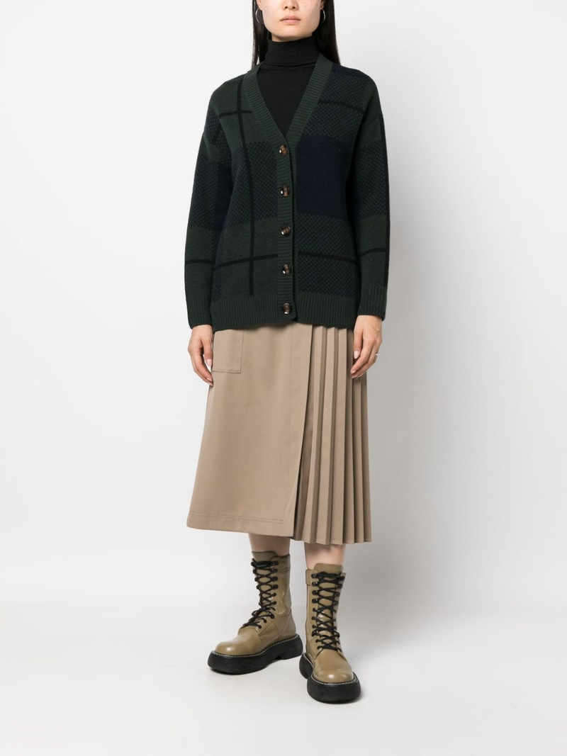 Barbour Marie checked V-neck cardigan outlook
