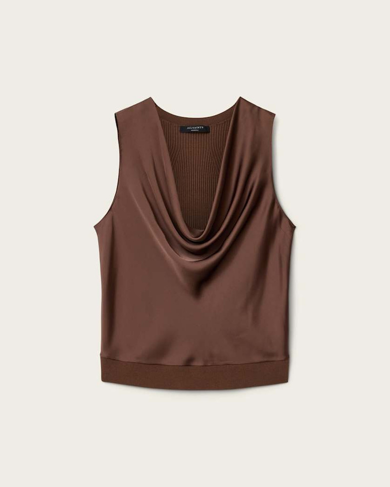 ZOEY SLEEVELESS COWL NECK TANK TOP 1