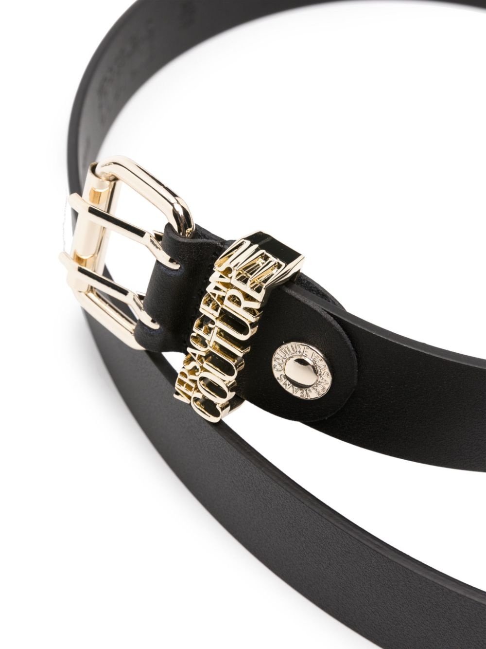 logo-lettering buckle belt - 2
