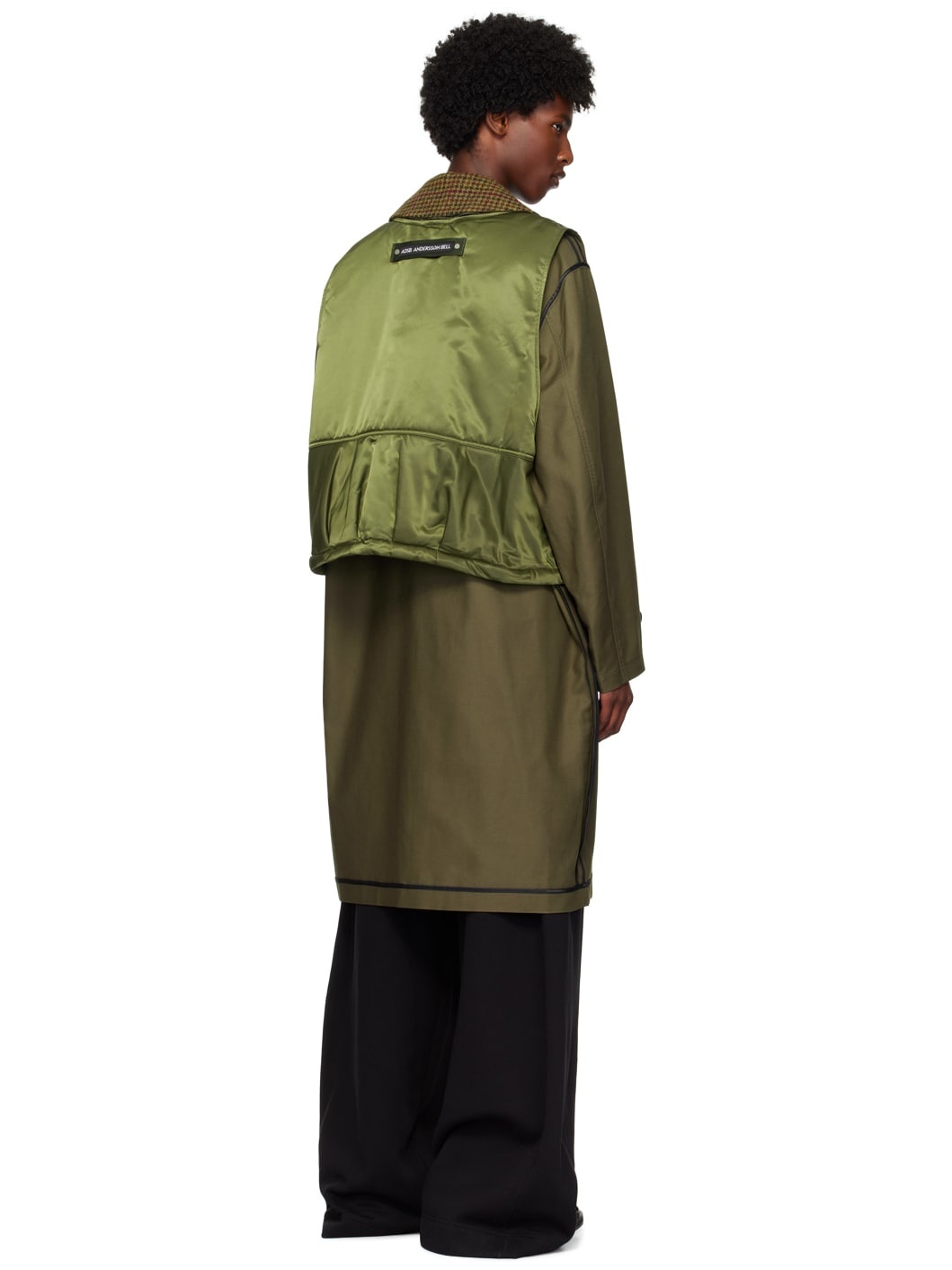 Khaki Layered Inside-Out Coat - 3