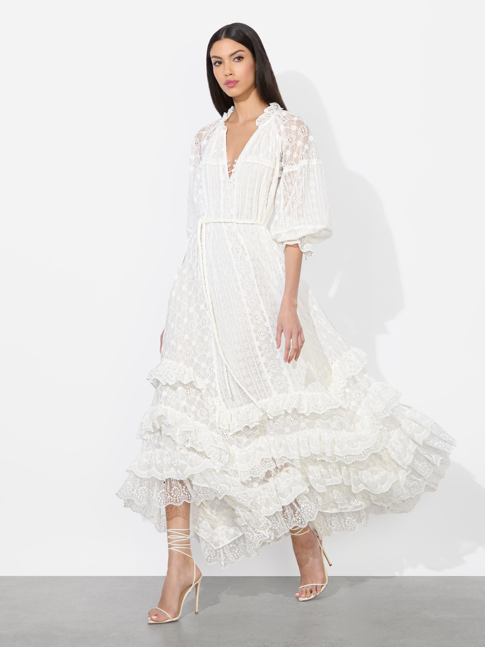 ALYCEN EYELET MAXI DRESS - 2