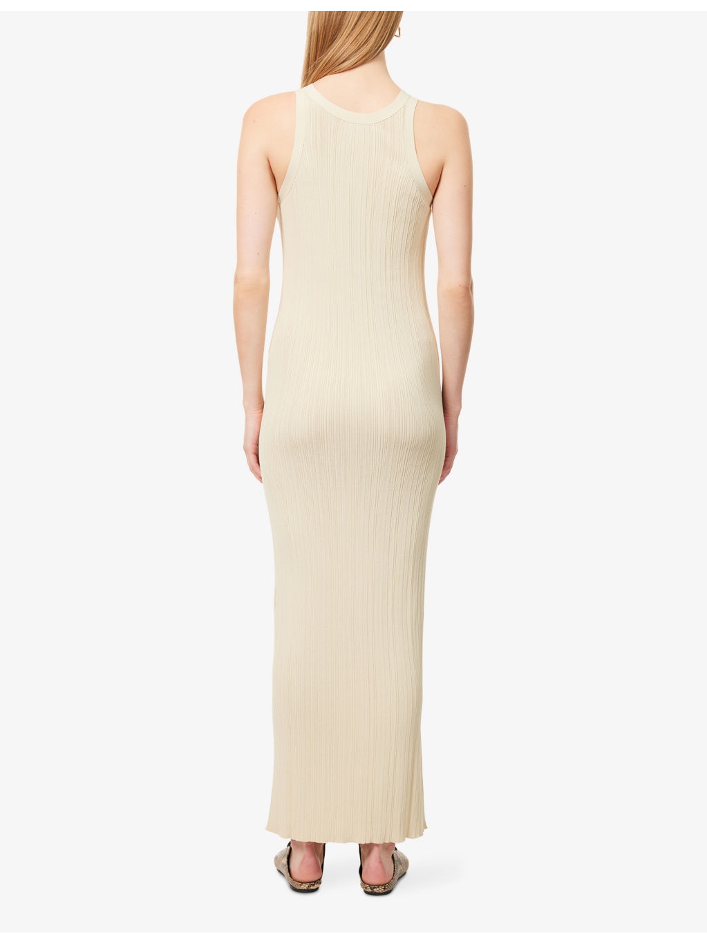 Seamless Ribbed Knitted Maxi Dress - 4