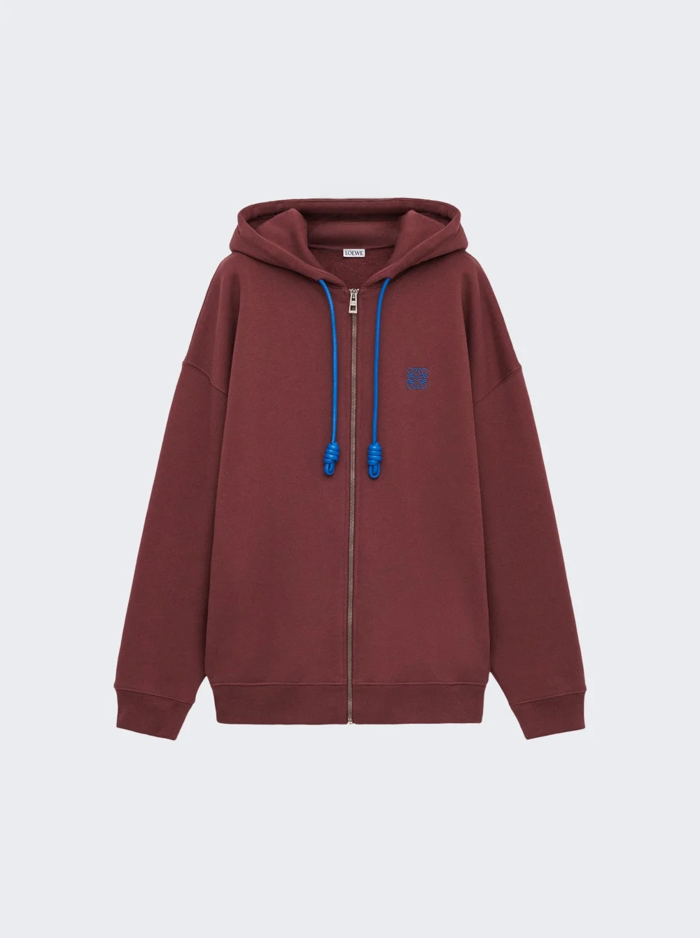 Zip-up Hoodie Burgundy - 1