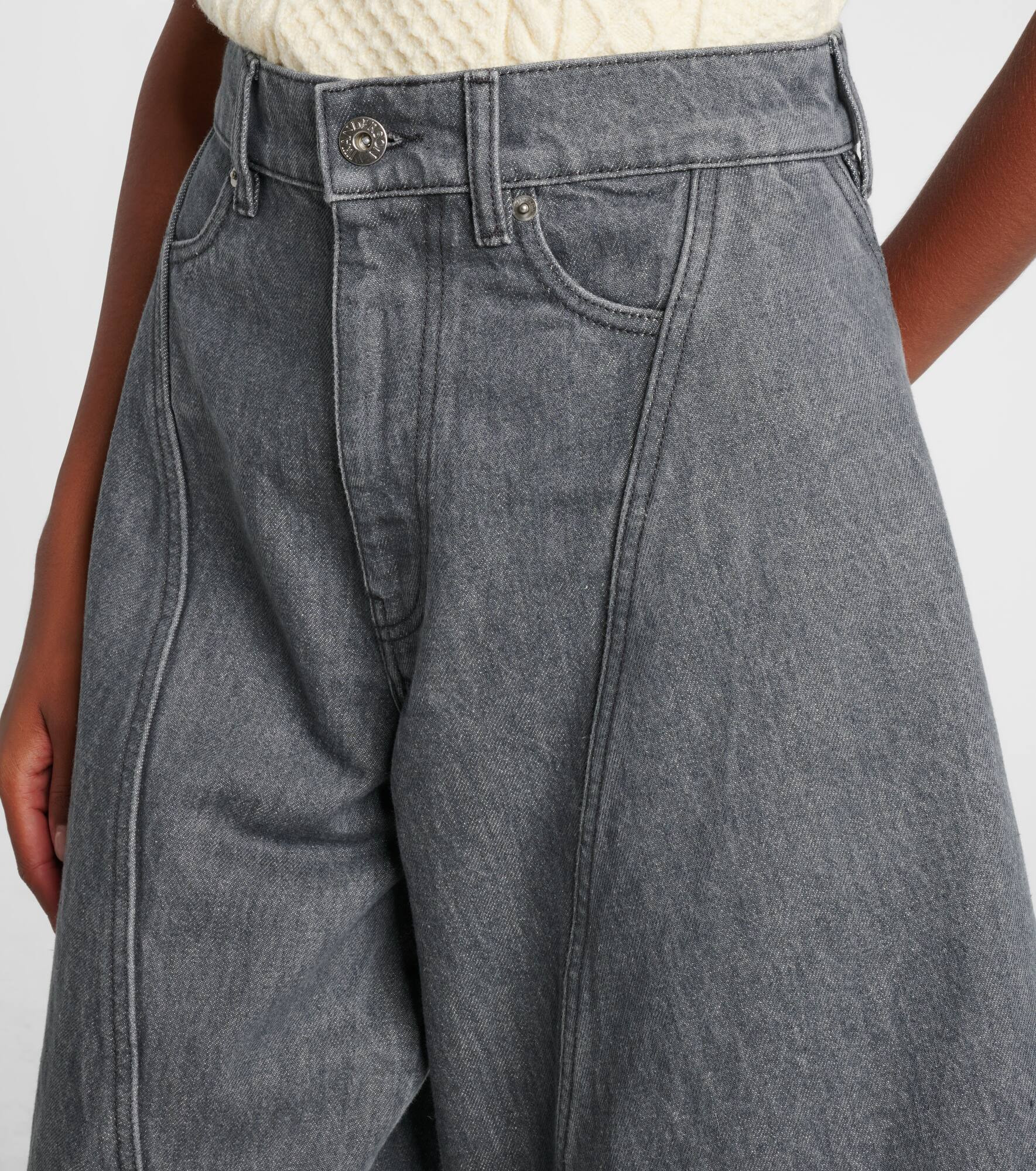 Cropped mid-rise wide-leg jeans - 4