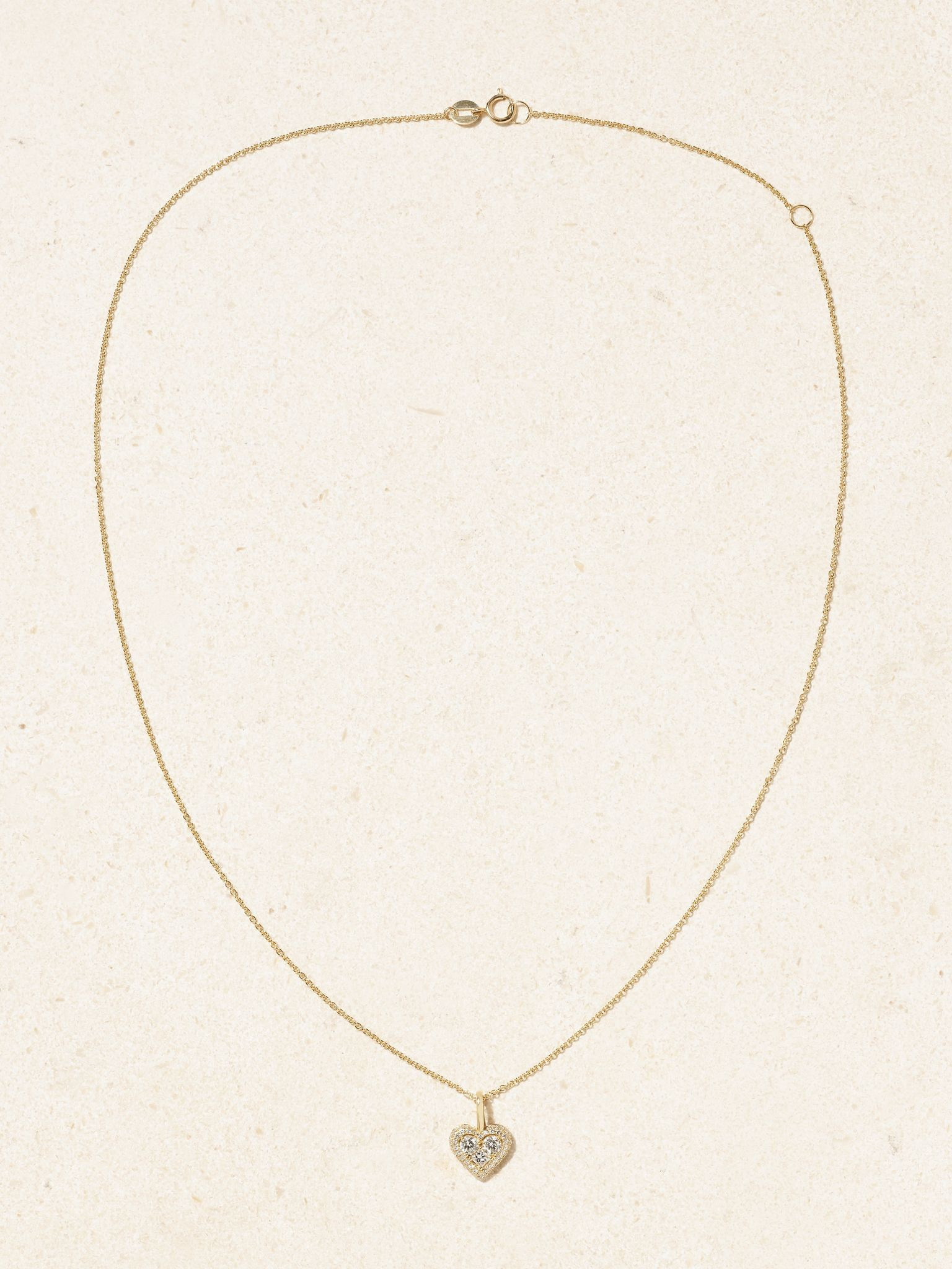Piece of My Heart Sparkle 14-karat gold diamond necklace Gold - 4