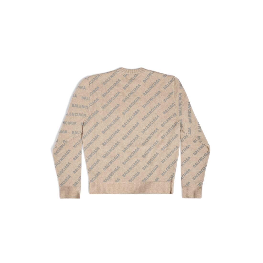 Mini Allover Logo Sweater  in Beige - 2