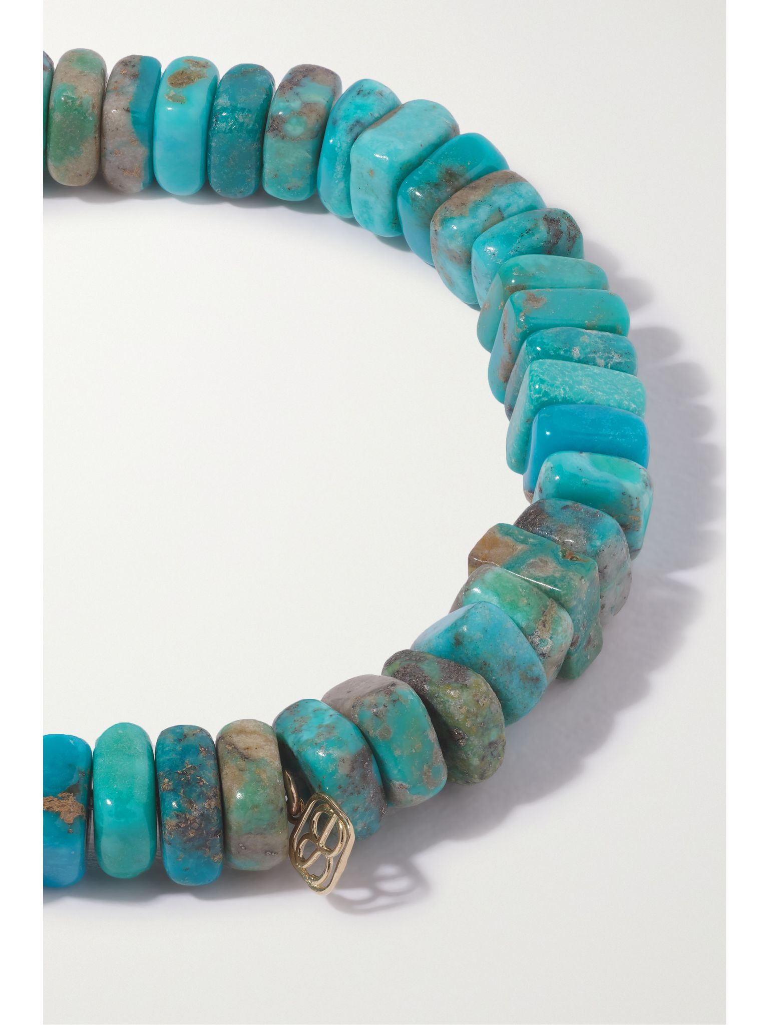 Small Arrow 14-karat gold, turquoise and diamond bracelet Blue - 3