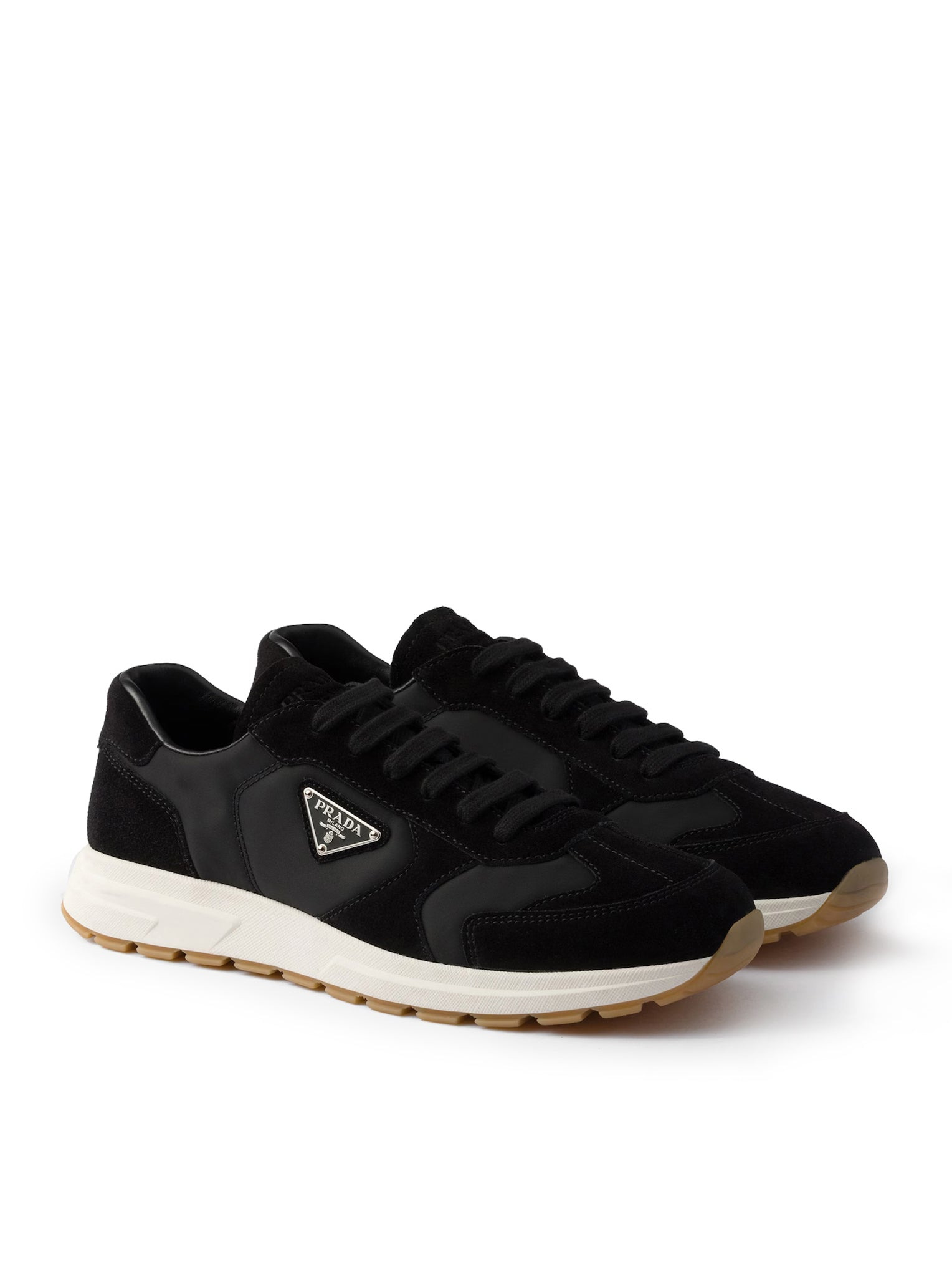 PRAX SUEDE AND RE-NYLON SNEAKERS - 3
