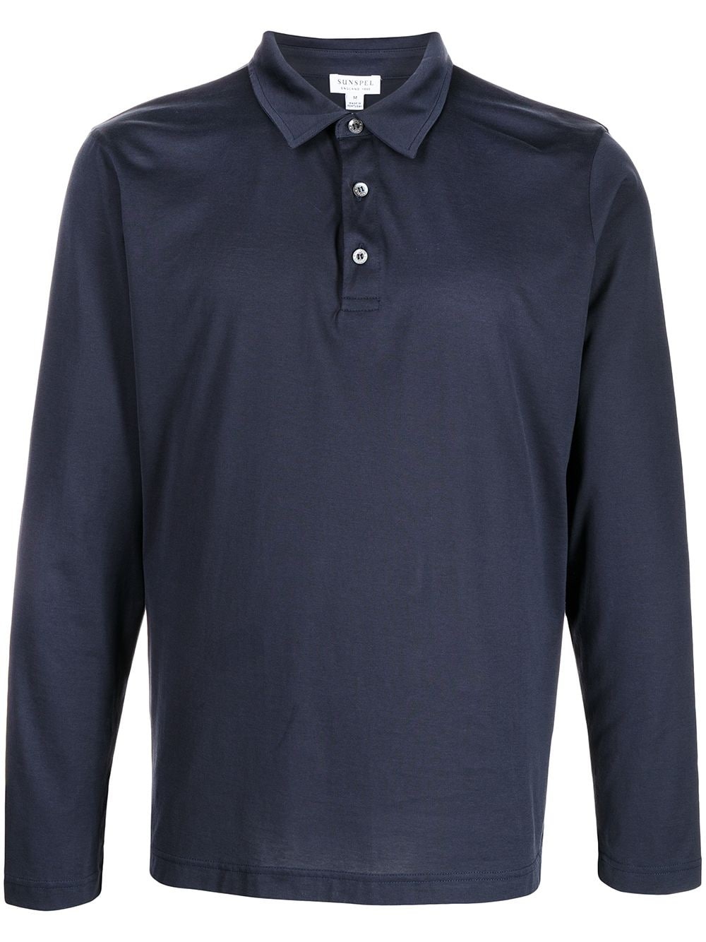 button-up long-sleeved polo shirt - 1